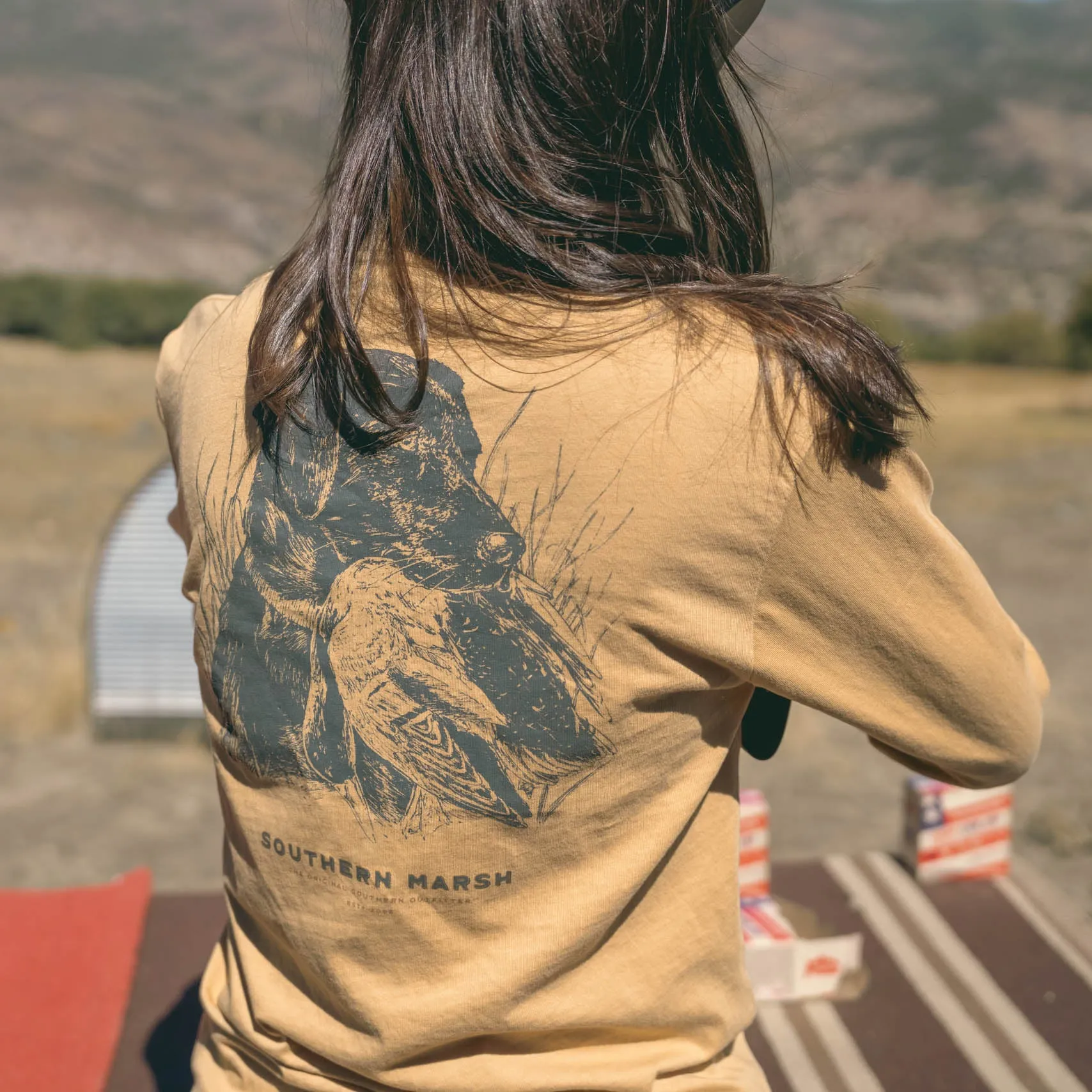 Southern Marsh 21 Gun Dog Collection - Black Lab - Long Sleeve