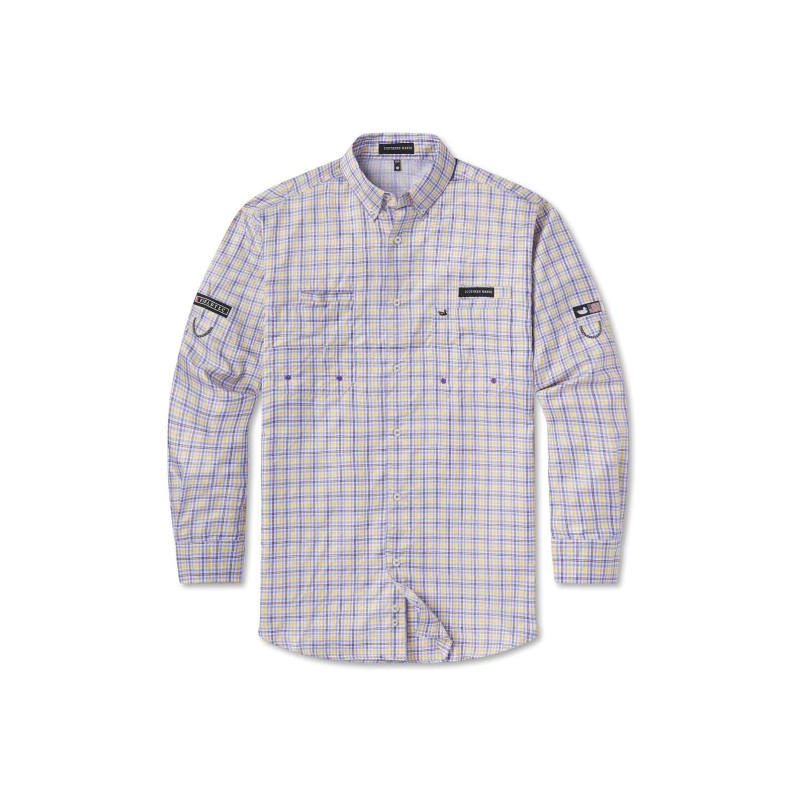 Southern Marsh 21 Harbor Cay Fishing Shirt - Abaco Grid