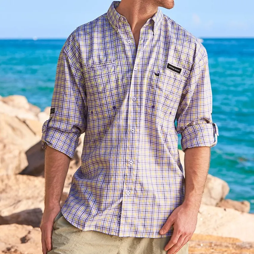 Southern Marsh 21 Harbor Cay Fishing Shirt - Abaco Grid