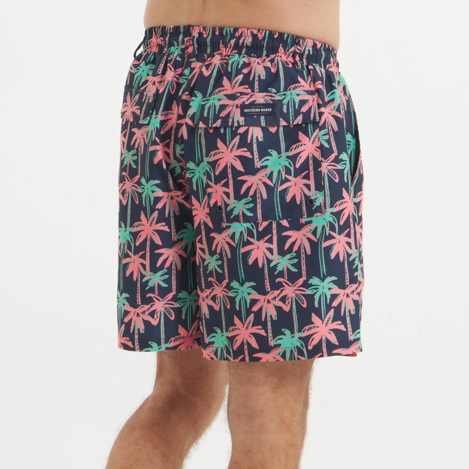 Southern Marsh 21 Harbor Swim Trunk - Neon Palms