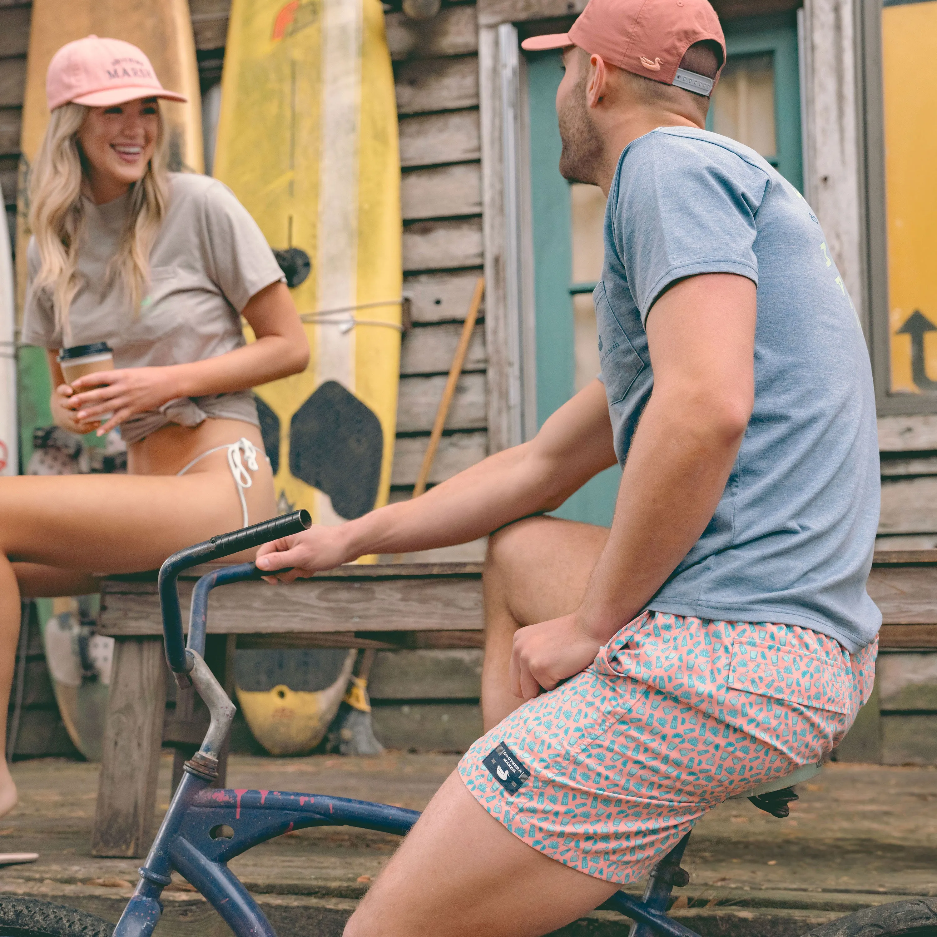 Southern Marsh 21 Harbor Swim Trunk - Salt & Lime