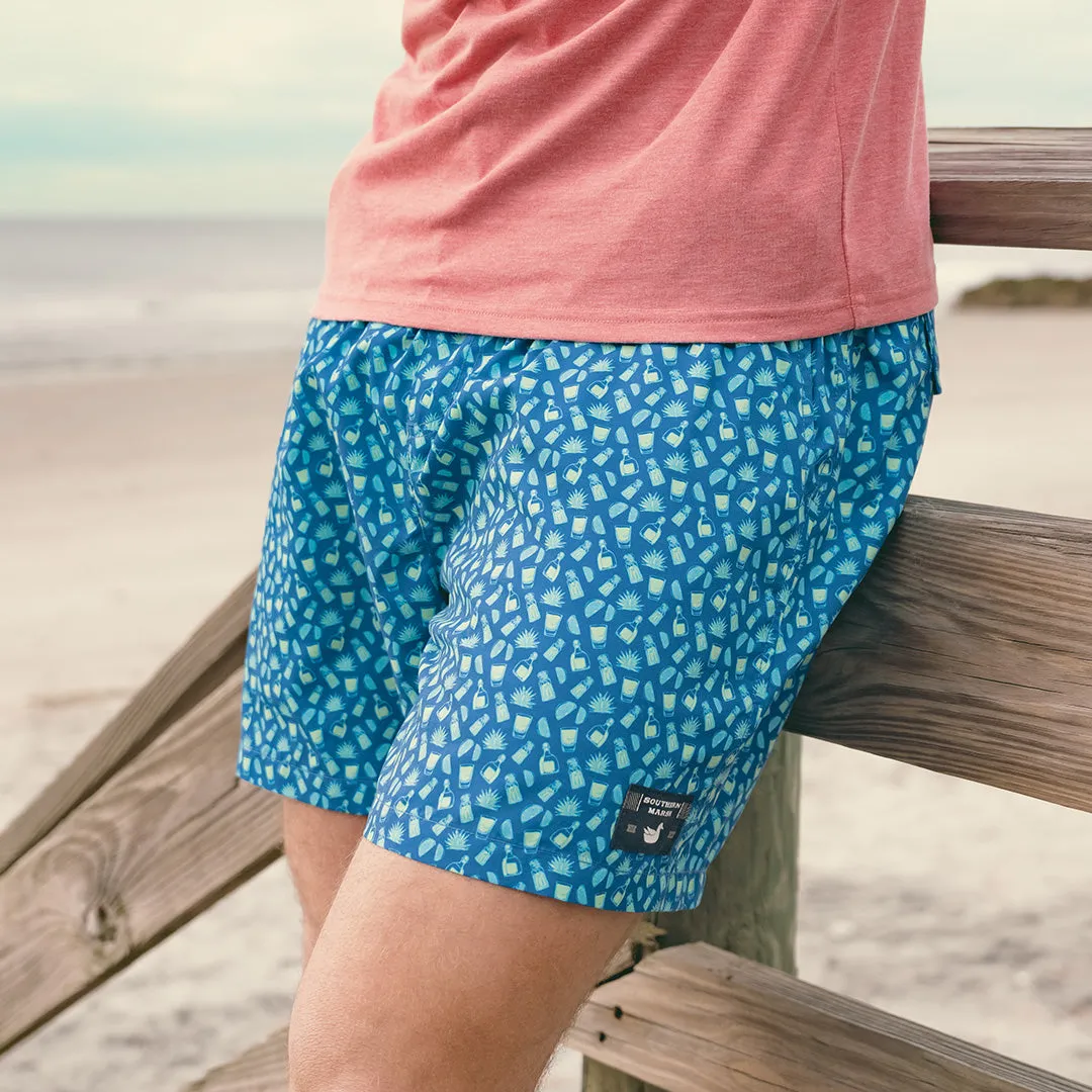 Southern Marsh 21 Harbor Swim Trunk - Salt & Lime