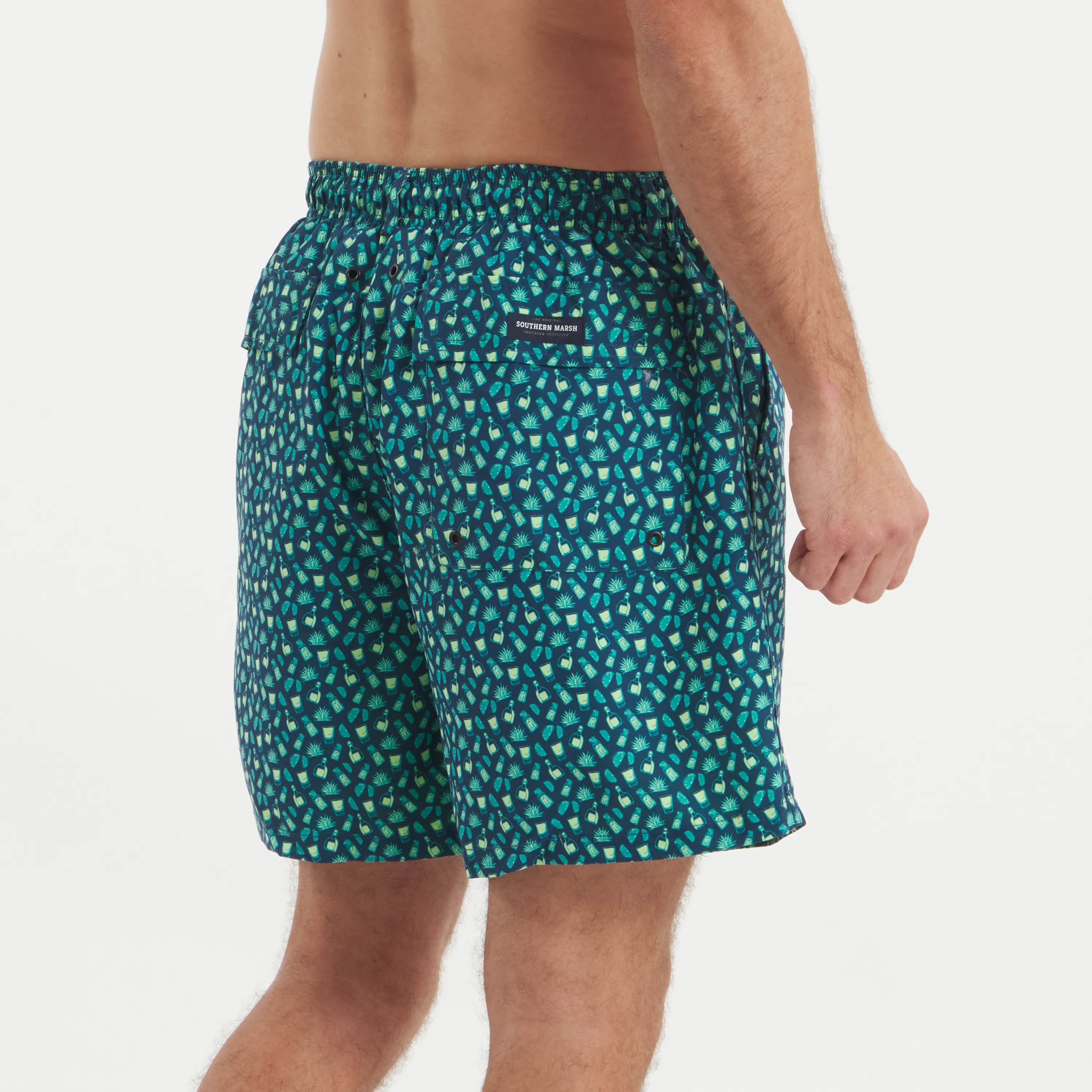 Southern Marsh 21 Harbor Swim Trunk - Salt & Lime