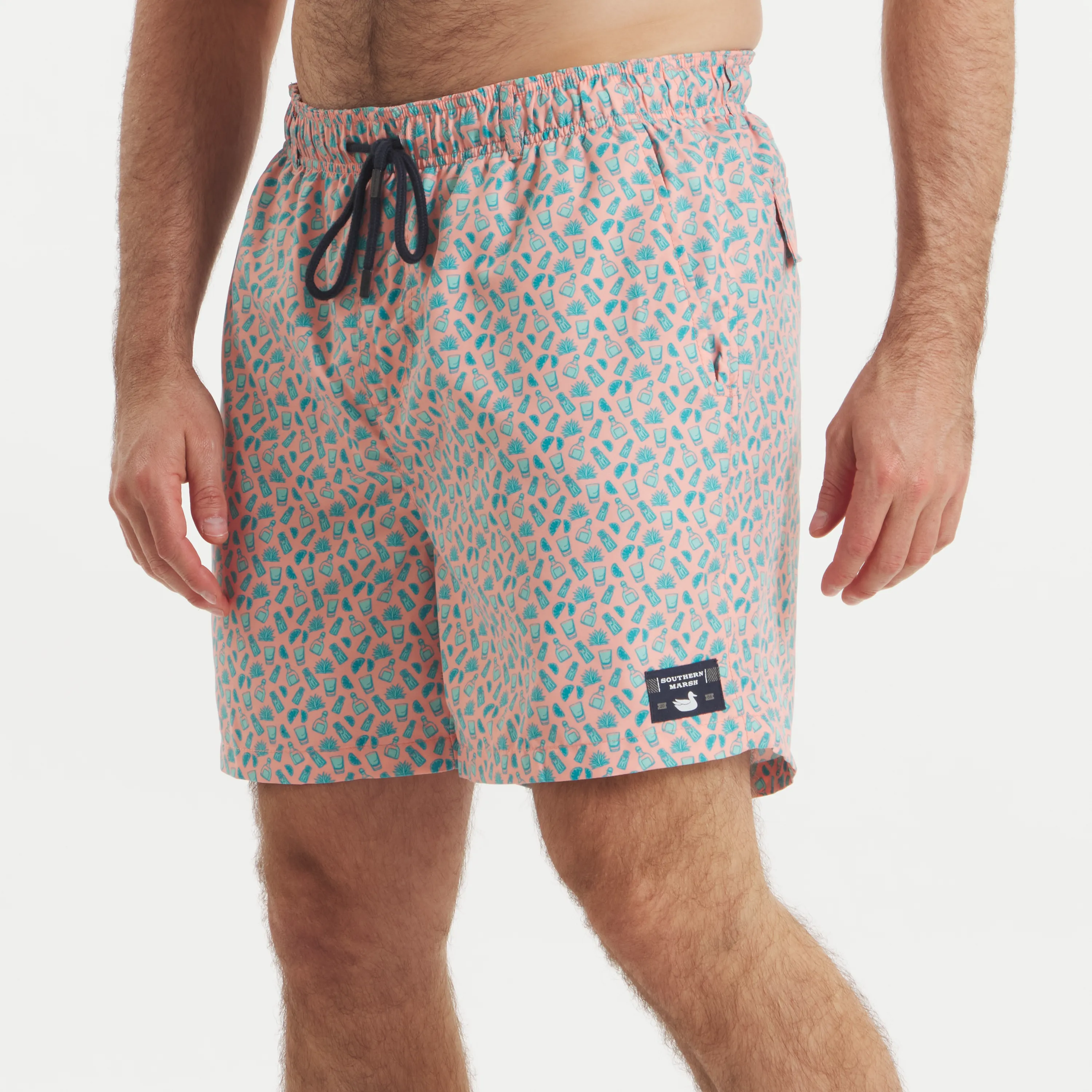 Southern Marsh 21 Harbor Swim Trunk - Salt & Lime