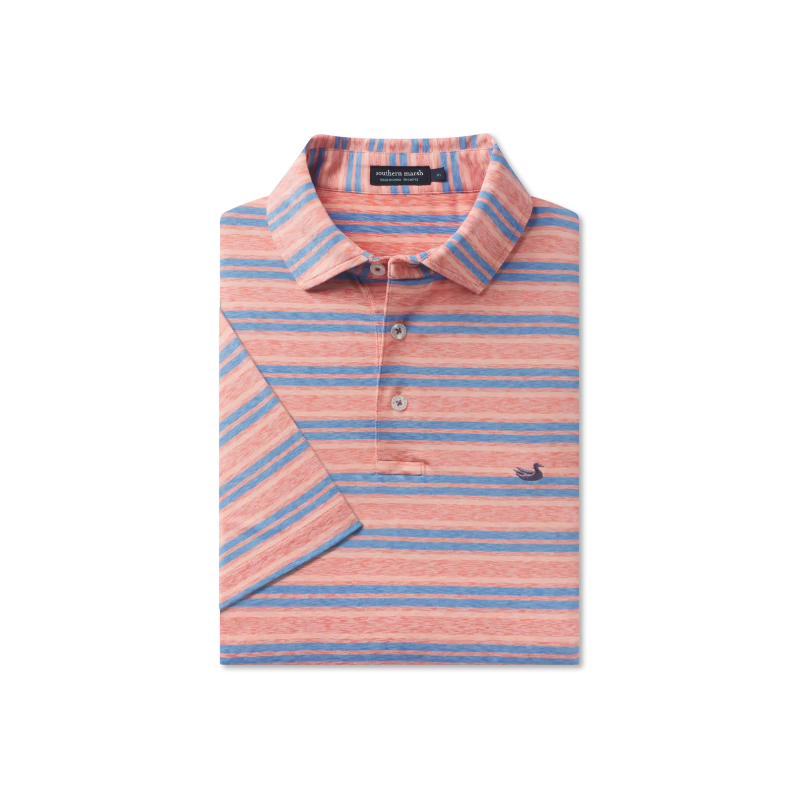 Southern Marsh 21 Havana Performance Polo - Zapata Stripe