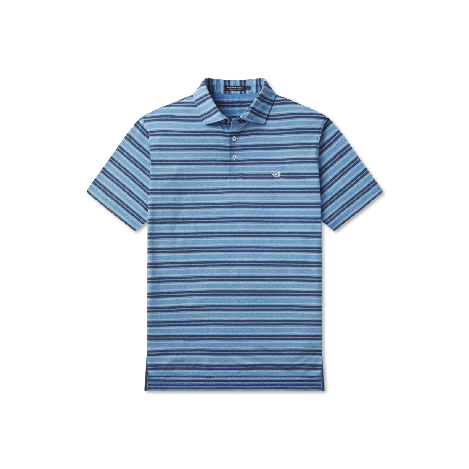Southern Marsh 21 Havana Performance Polo - Zapata Stripe