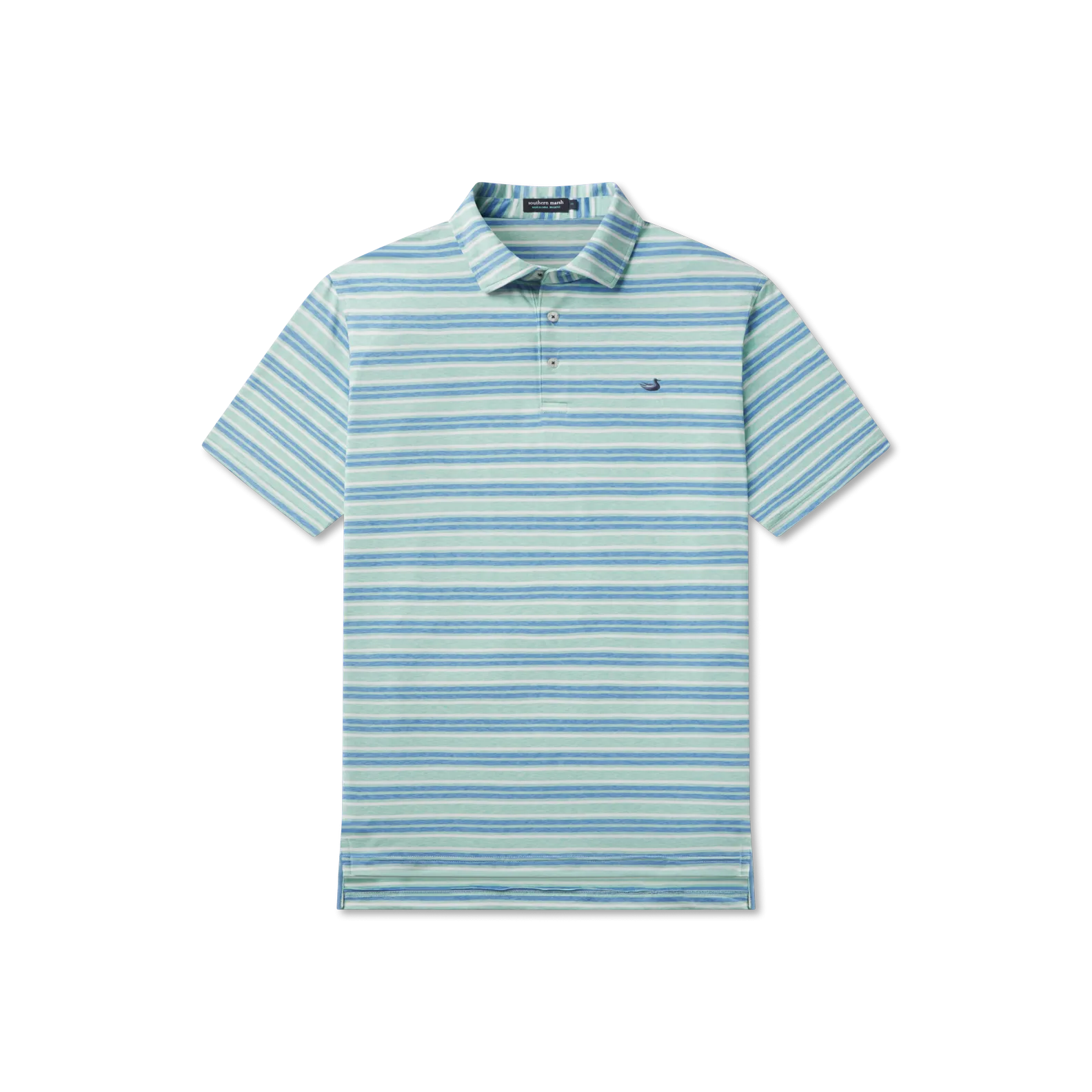 Southern Marsh 21 Havana Performance Polo - Zapata Stripe