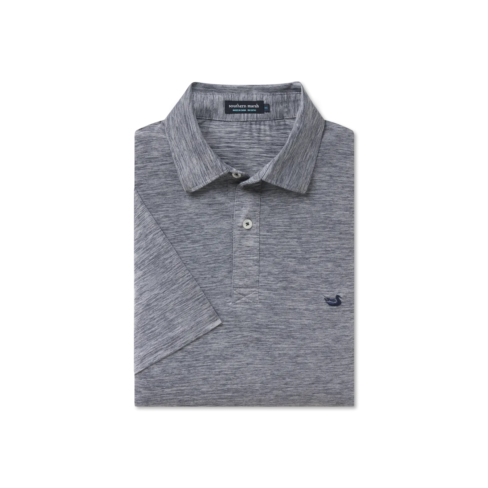 Southern Marsh 21 Havana Striped Performance Polo