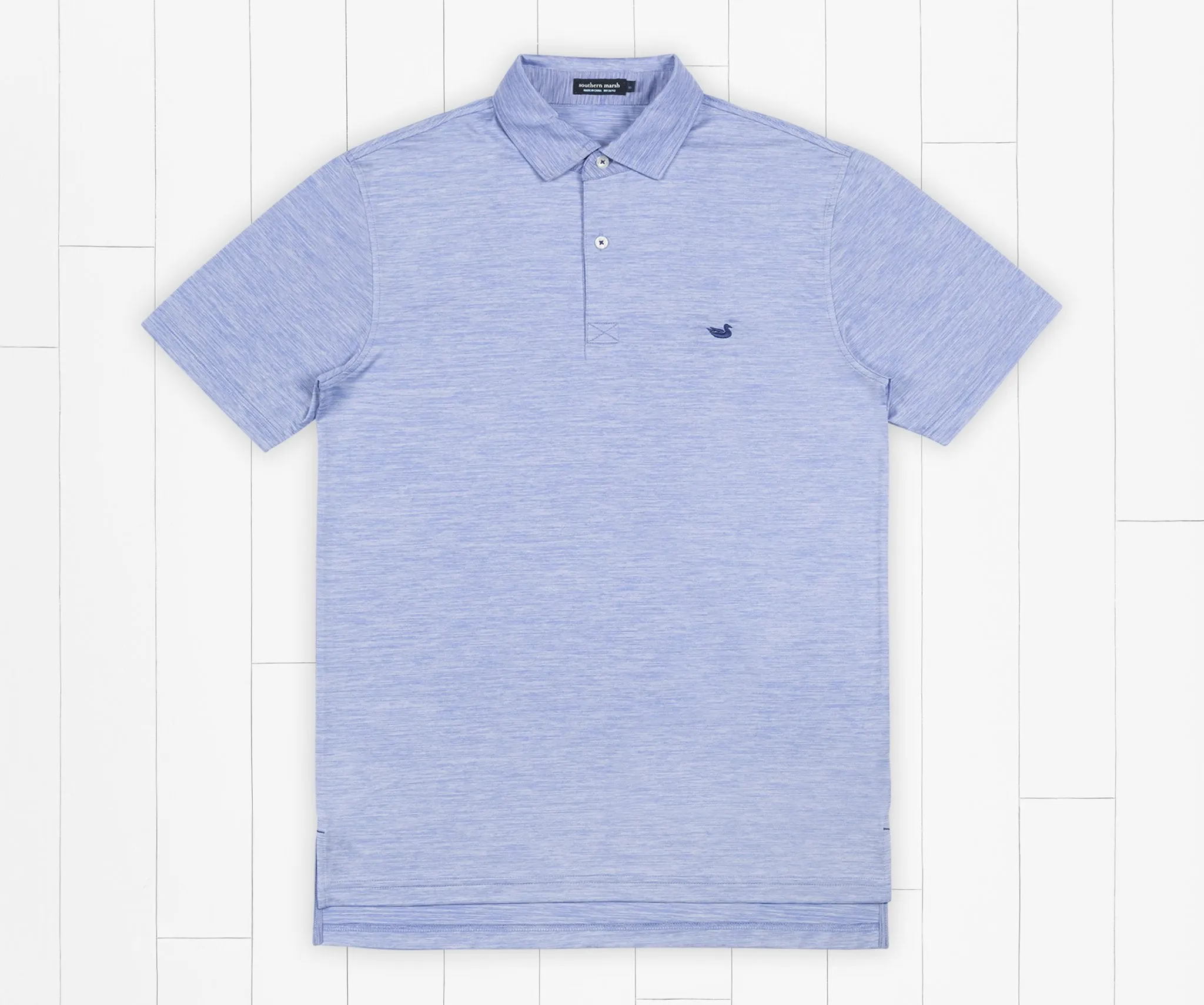 Southern Marsh 21 Havana Striped Performance Polo