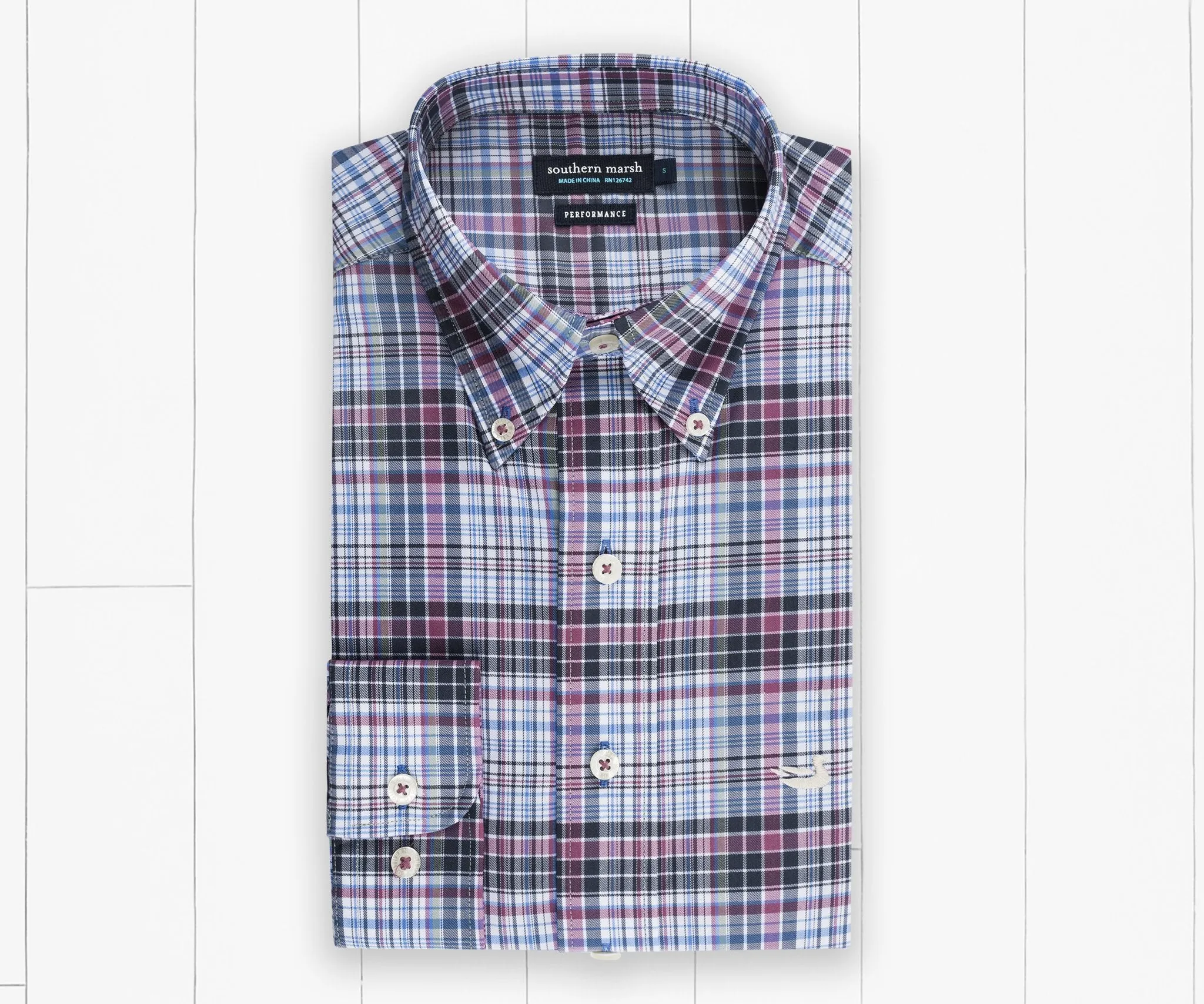 Southern Marsh 21 Hays Performance Check Dress Shirt
