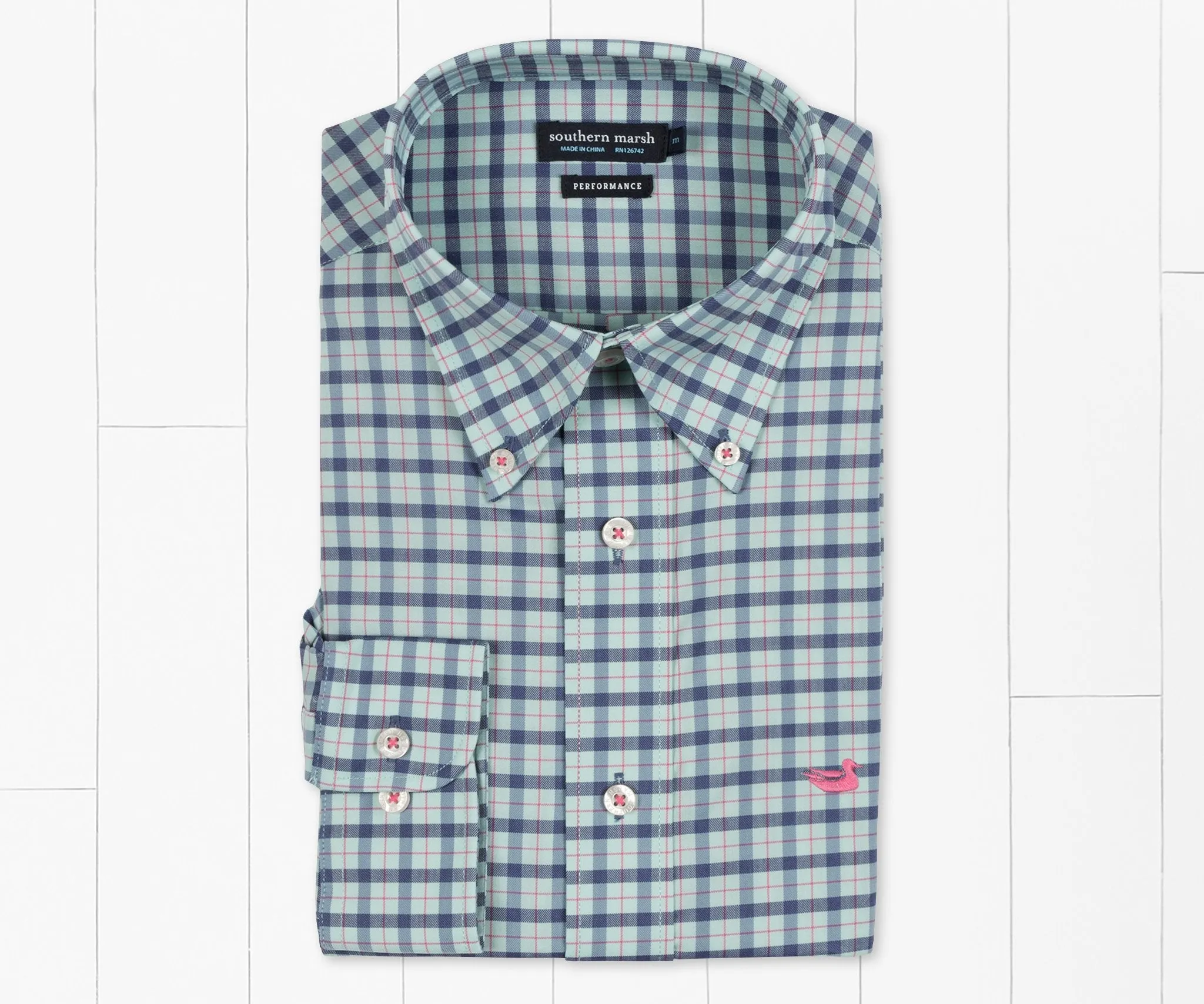 Southern Marsh 21 Idlewild Performance Gingham Dress Shirt
