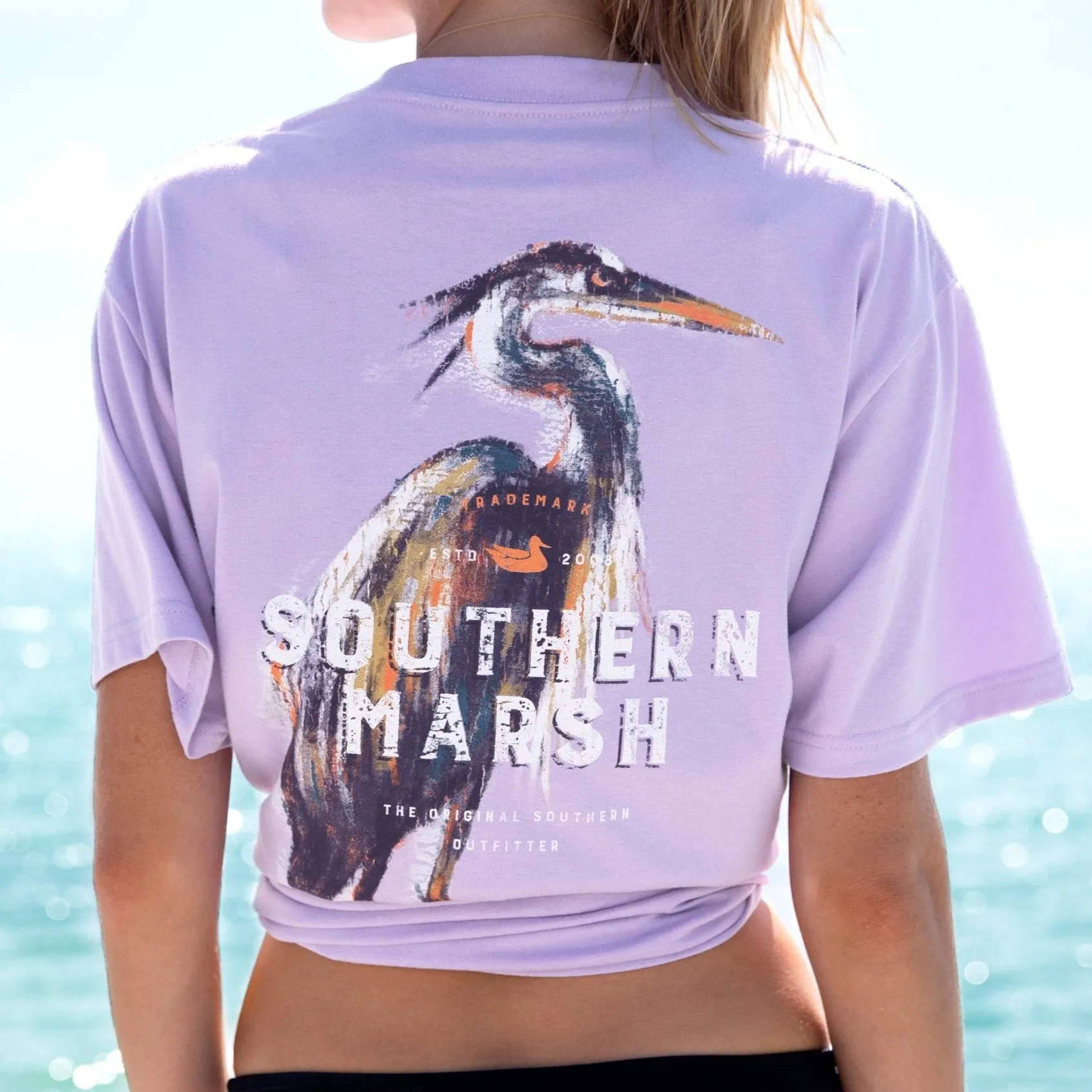 Southern Marsh 21 Impressions Tee - Heron