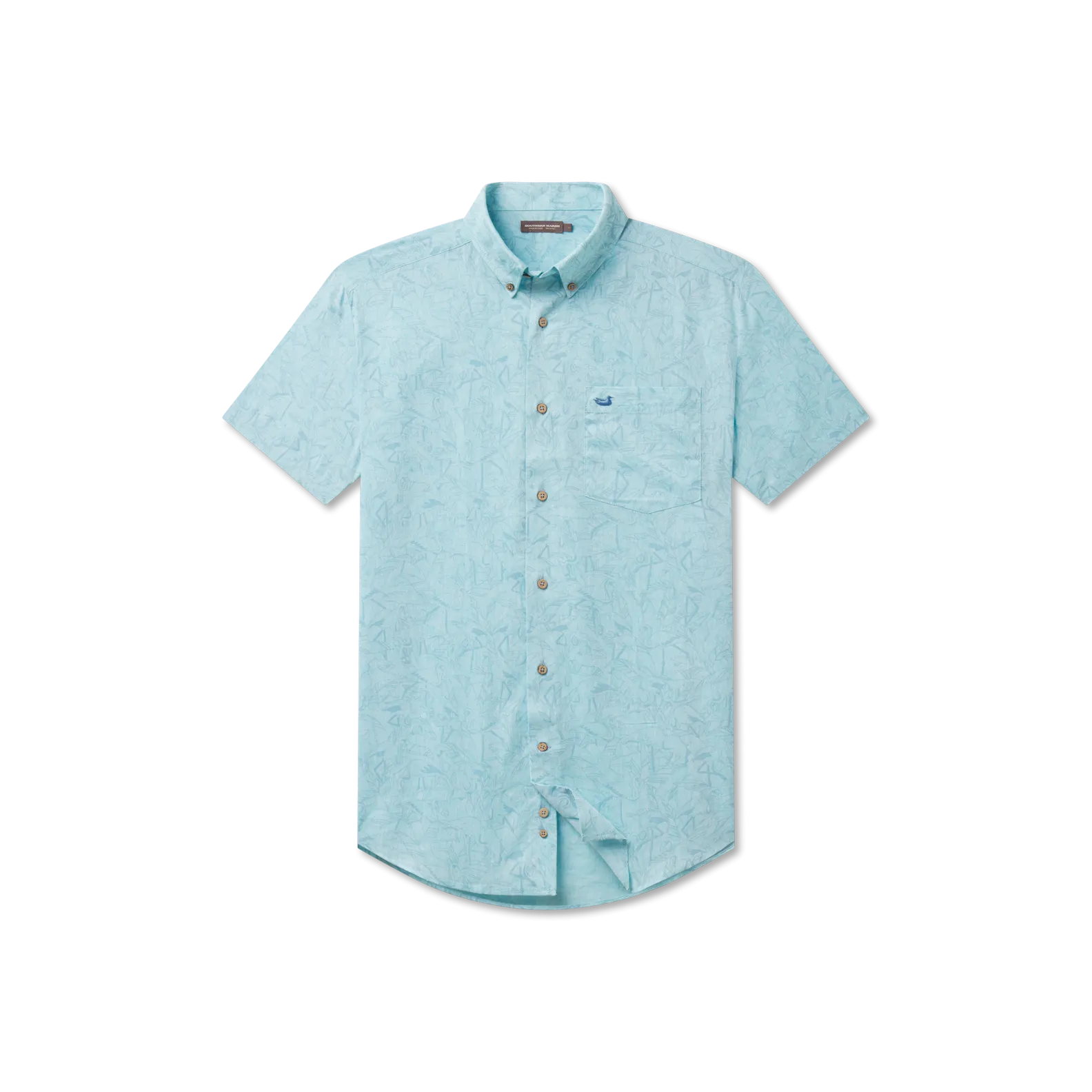 Southern Marsh 21 Island Linen Shirt - Flamingos