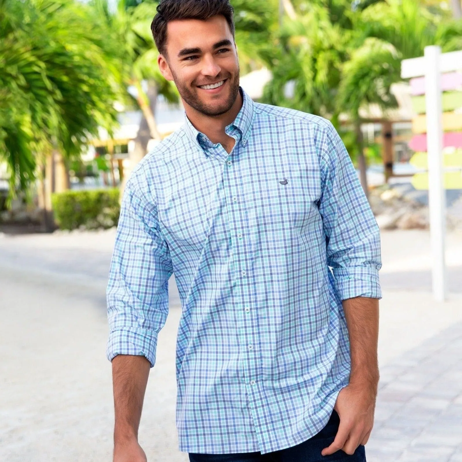 Southern Marsh 21 Juban Check Dress Shirt