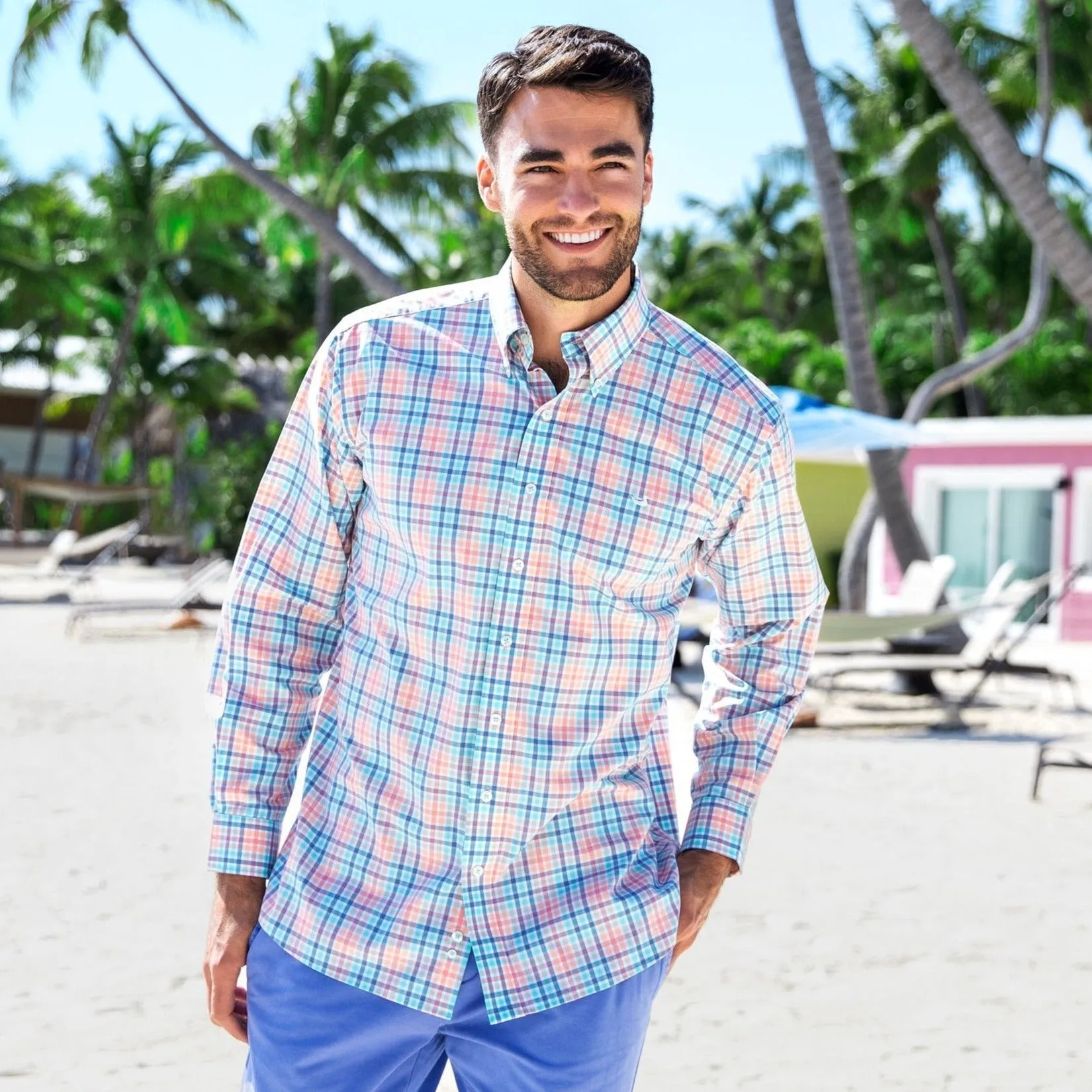 Southern Marsh 21 Juban Check Dress Shirt
