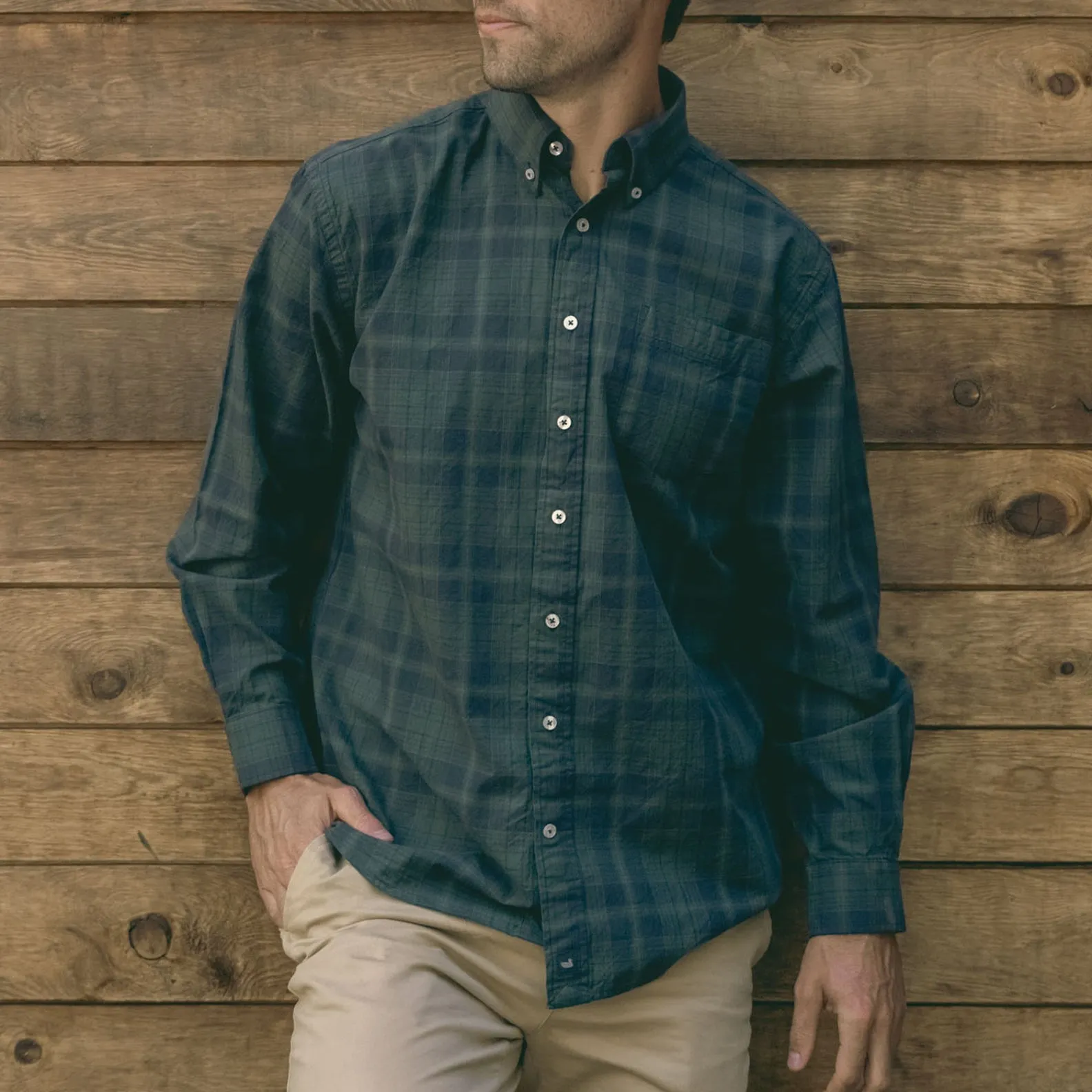 Southern Marsh 21 Lubbock Washed Plaid Dress Shirt