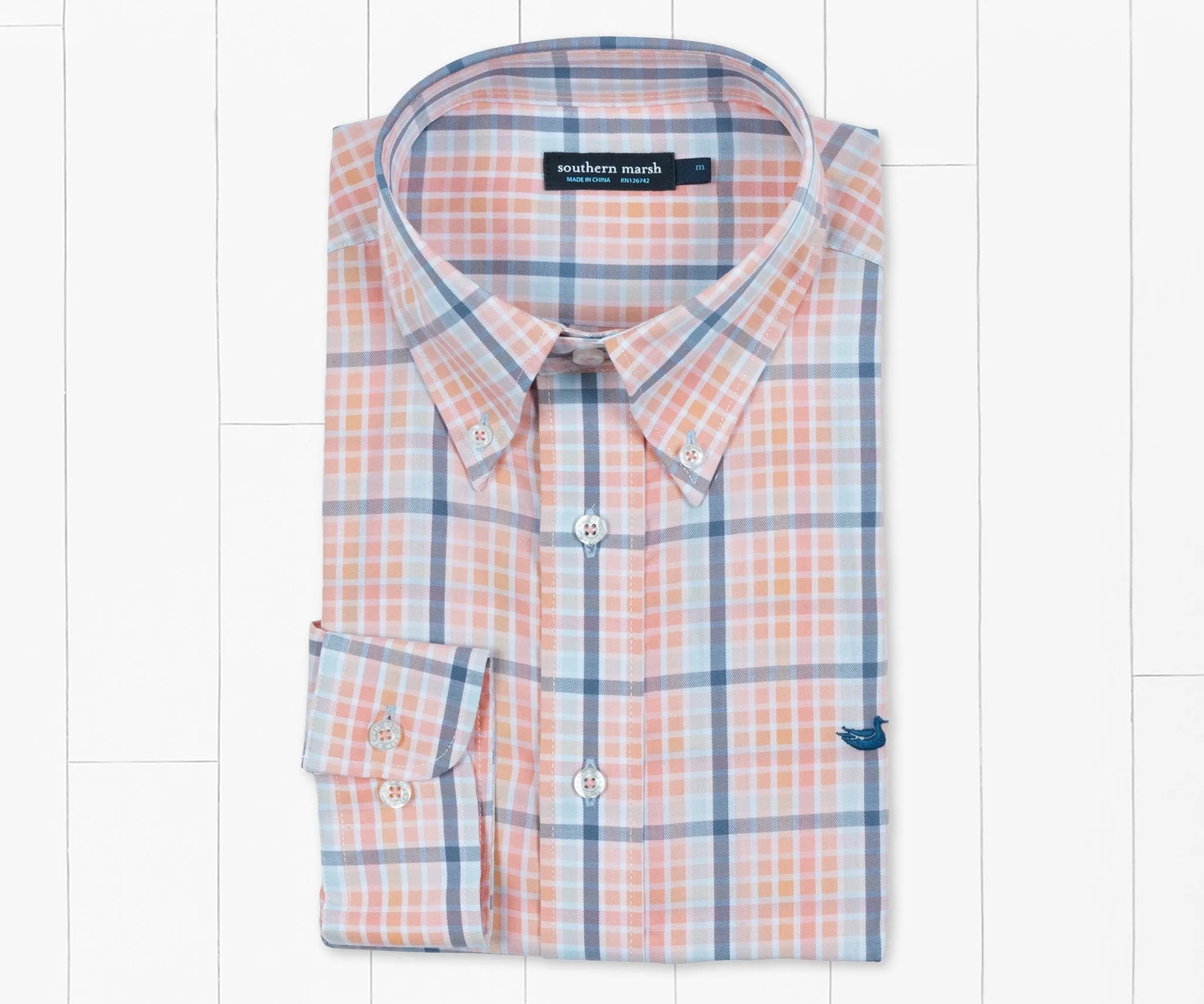 Southern Marsh 21 Mansur Windowpane Dress Shirt