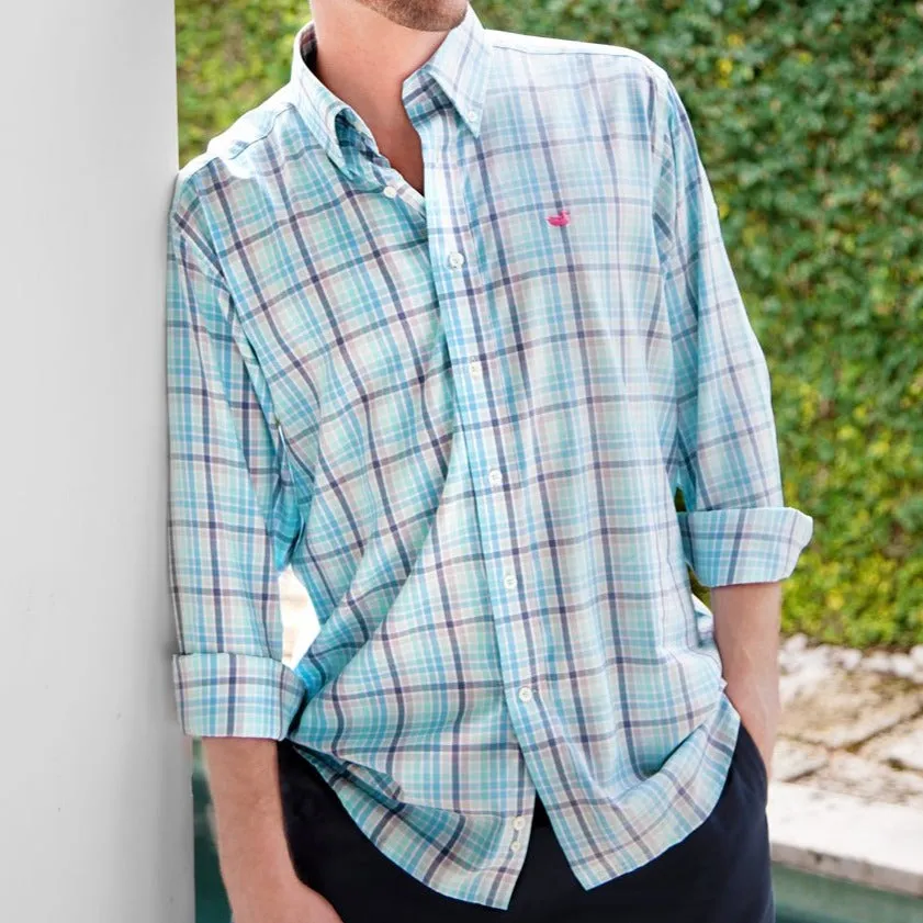 Southern Marsh 21 Mansur Windowpane Dress Shirt