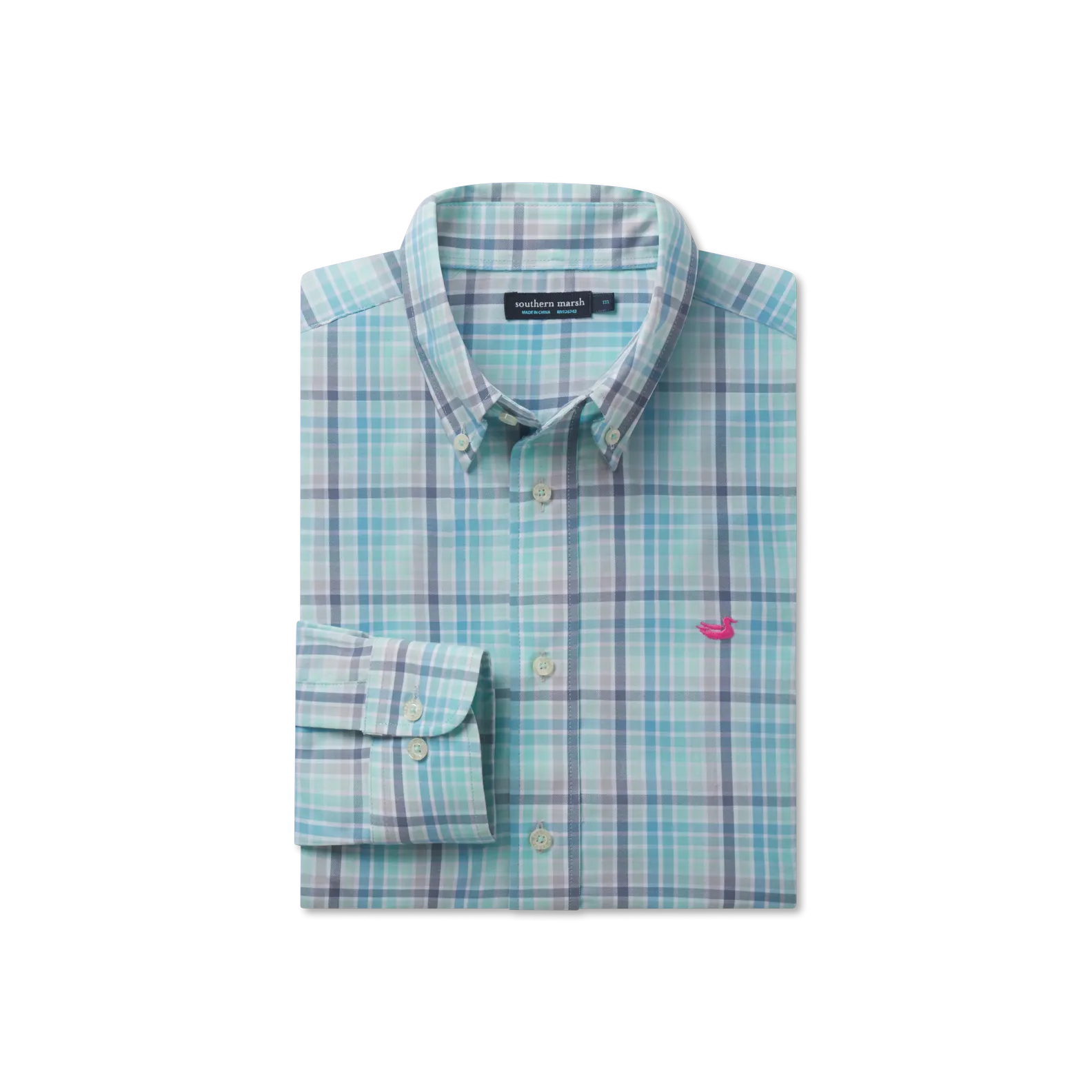 Southern Marsh 21 Mansur Windowpane Dress Shirt