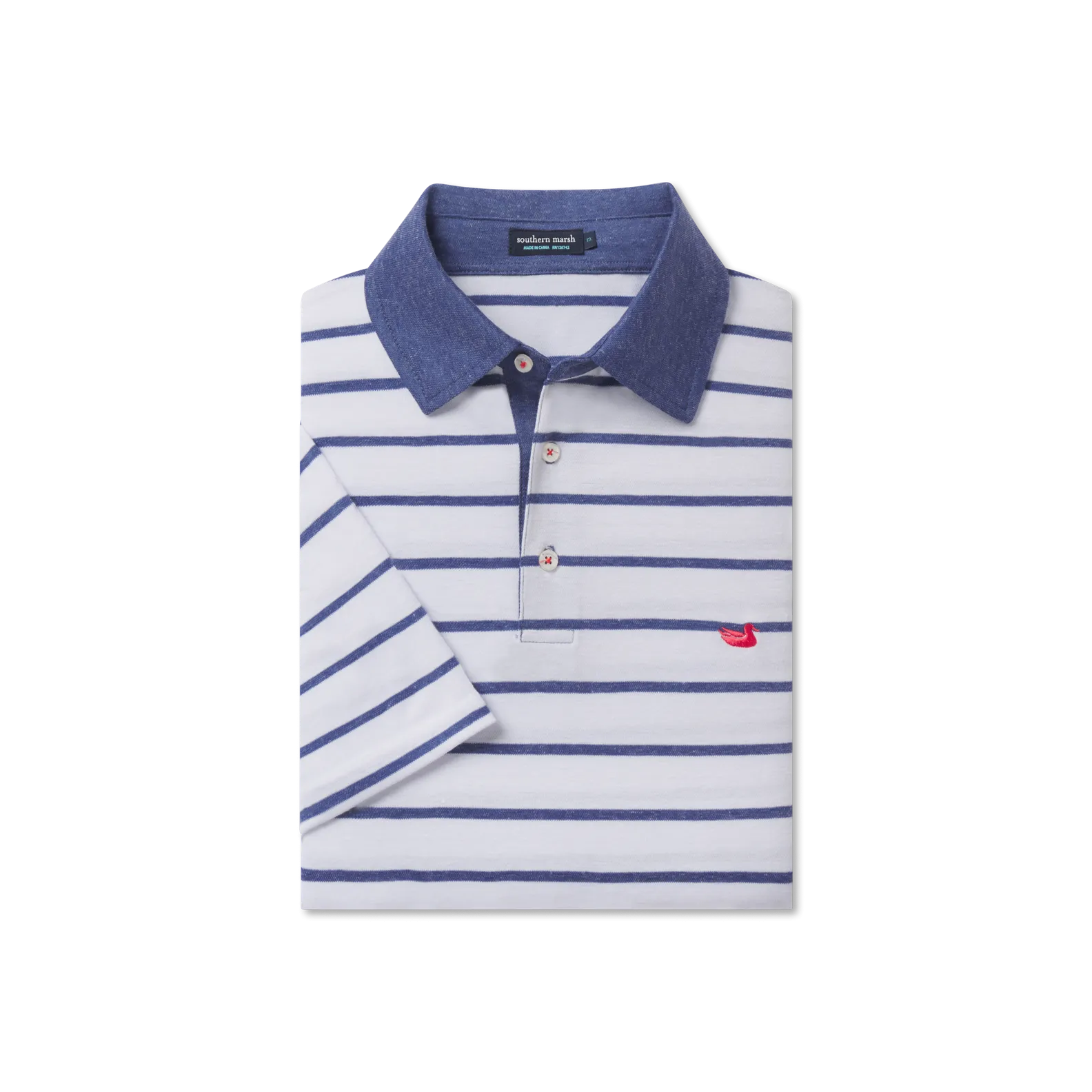 Southern Marsh 21 Marina Bay Stripe Polo