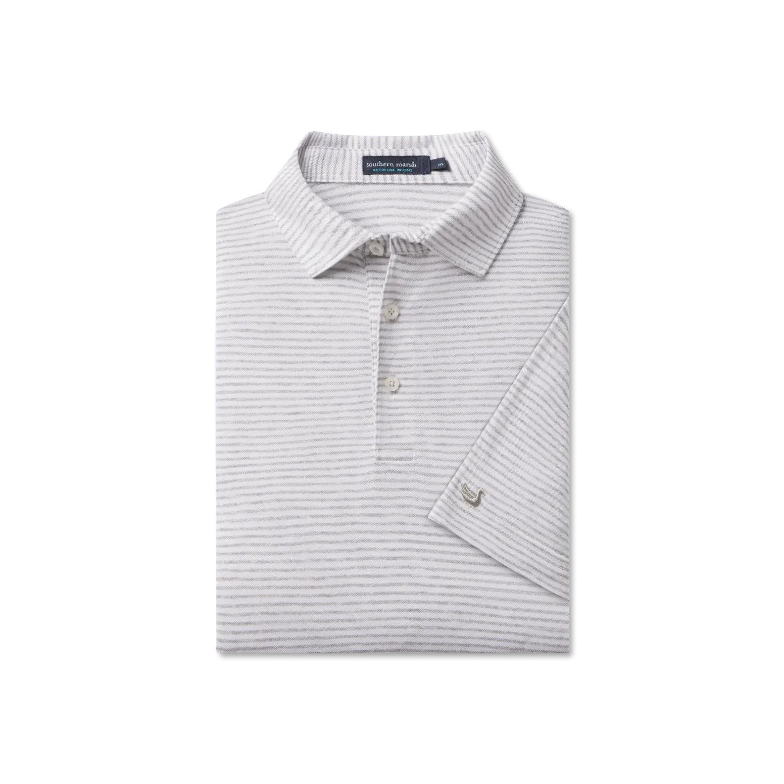 Southern Marsh 21 MarshLUX Mangrove Stripe Pique Polo