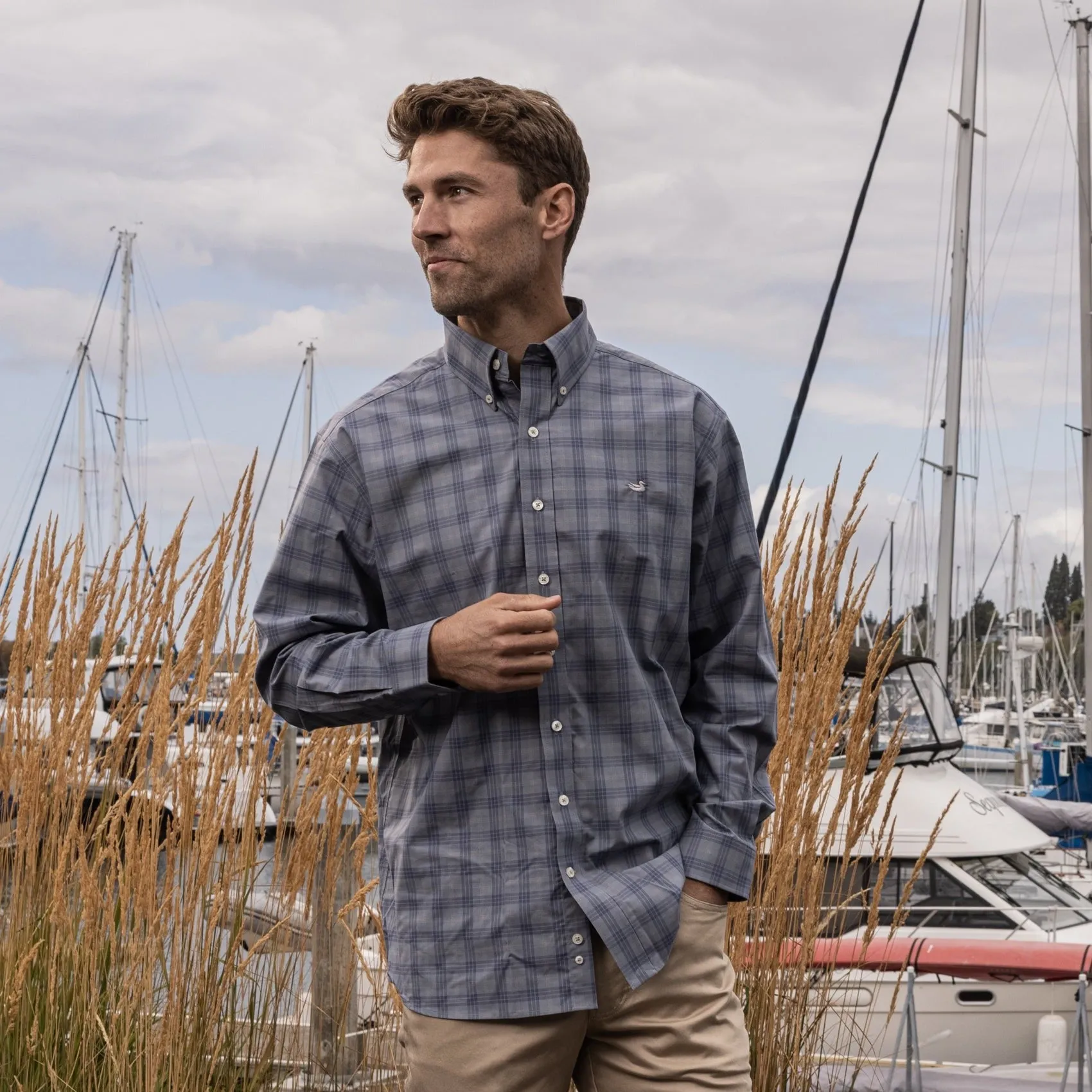 Southern Marsh 21 Middleton Windowpane Dress Shirt