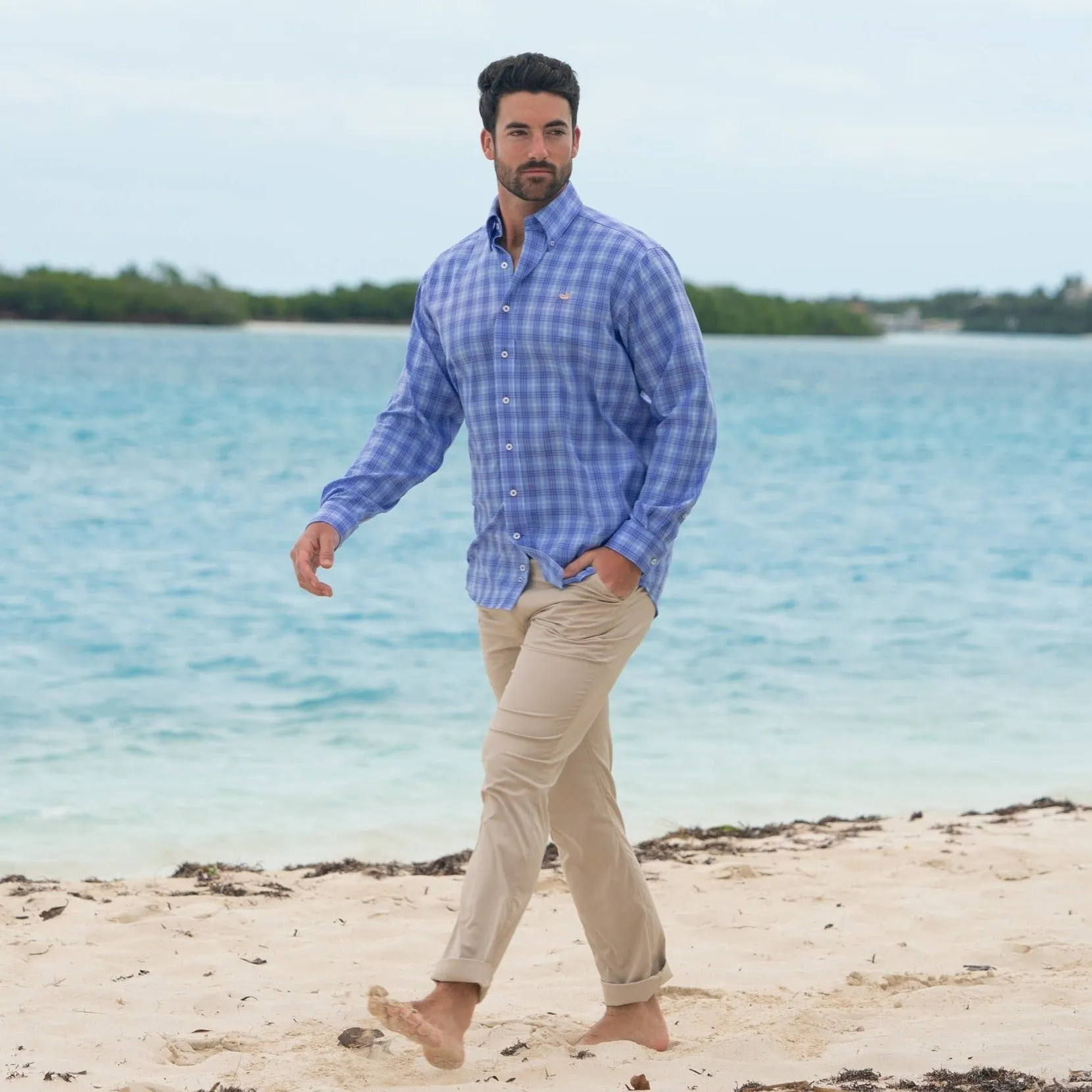 Southern Marsh 21 Middleton Windowpane Dress Shirt