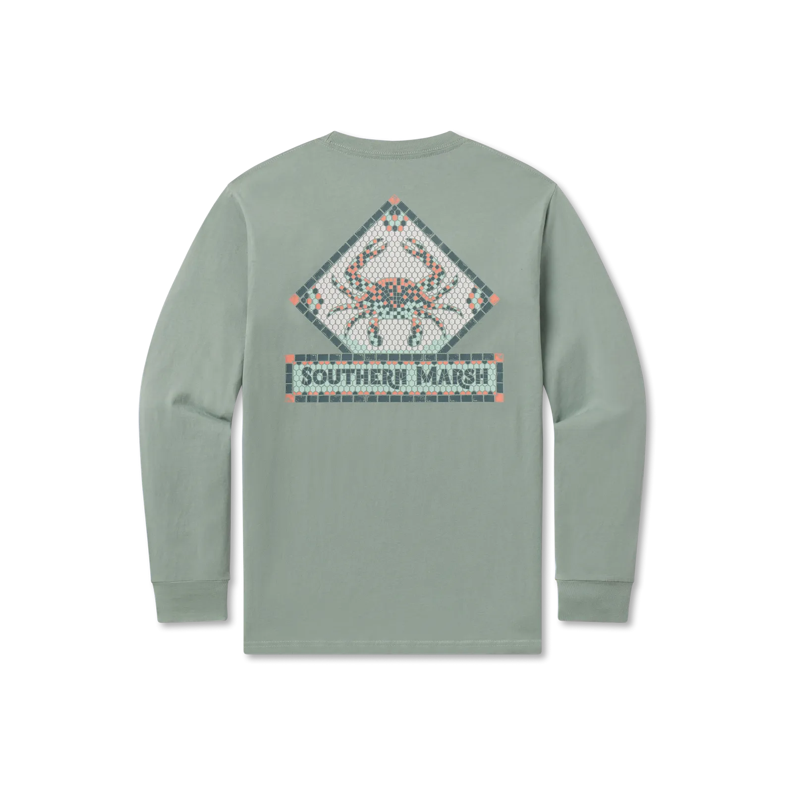 Southern Marsh 21 Mosaic Crab Tee - Long Sleeve