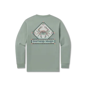 Southern Marsh 21 Mosaic Crab Tee - Long Sleeve