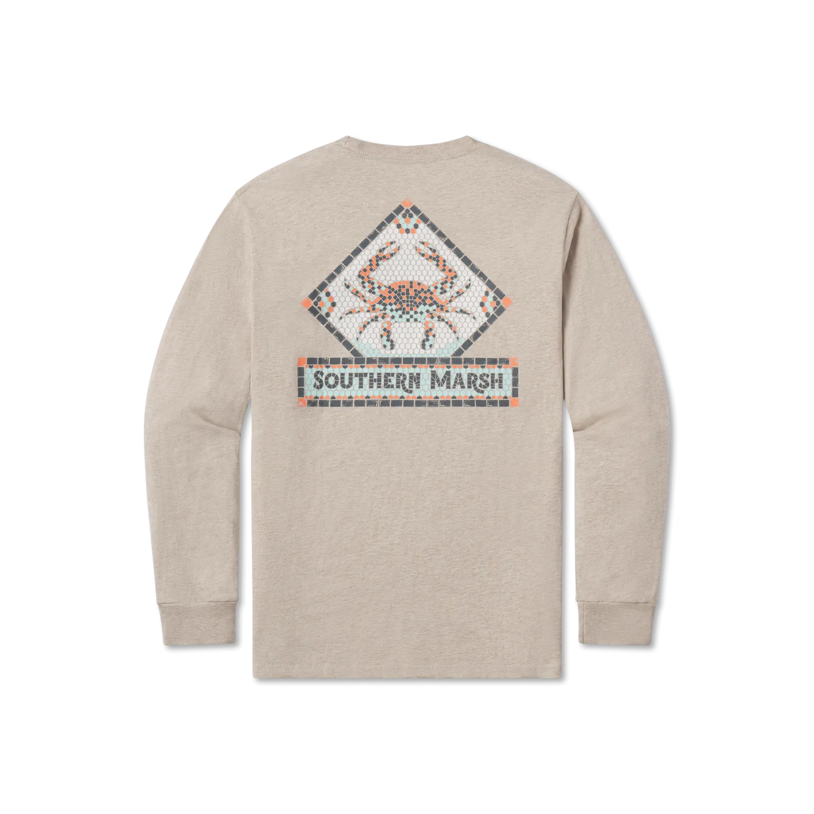 Southern Marsh 21 Mosaic Crab Tee - Long Sleeve