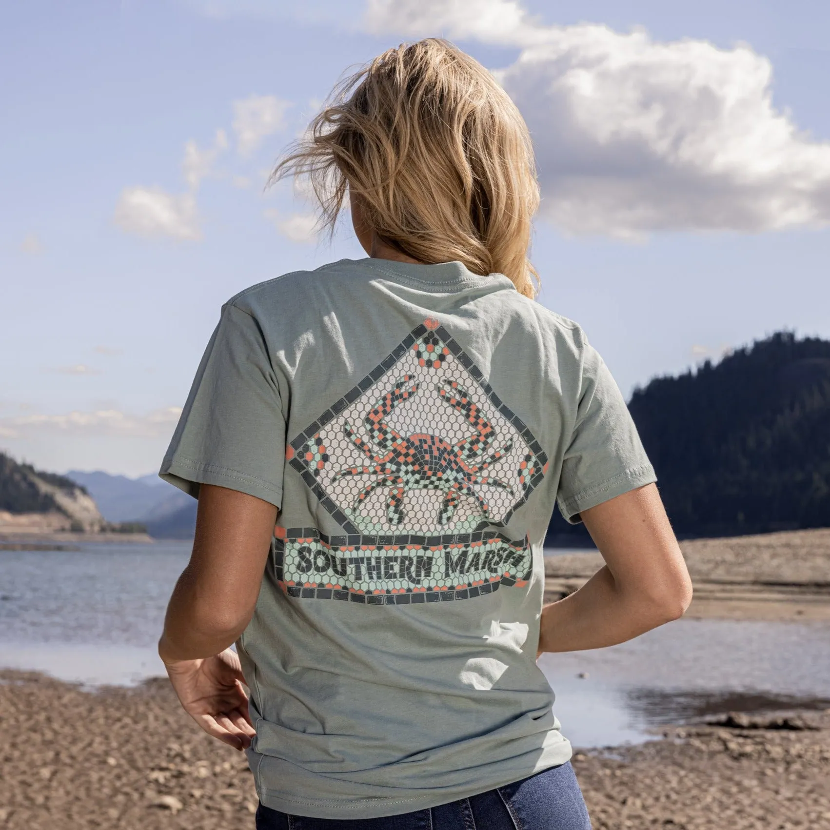 Southern Marsh 21 Mosaic Crab Tee