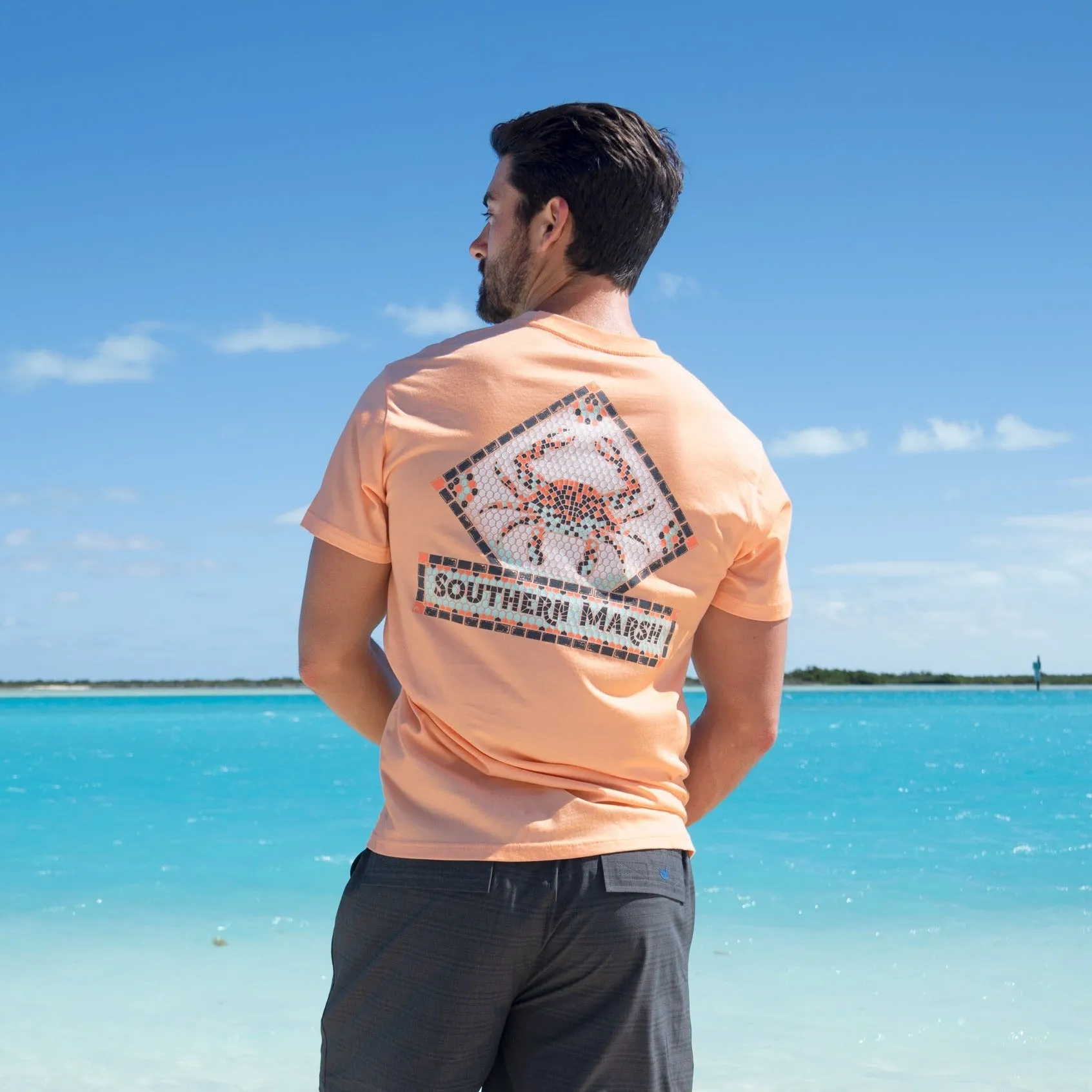 Southern Marsh 21 Mosaic Crab Tee