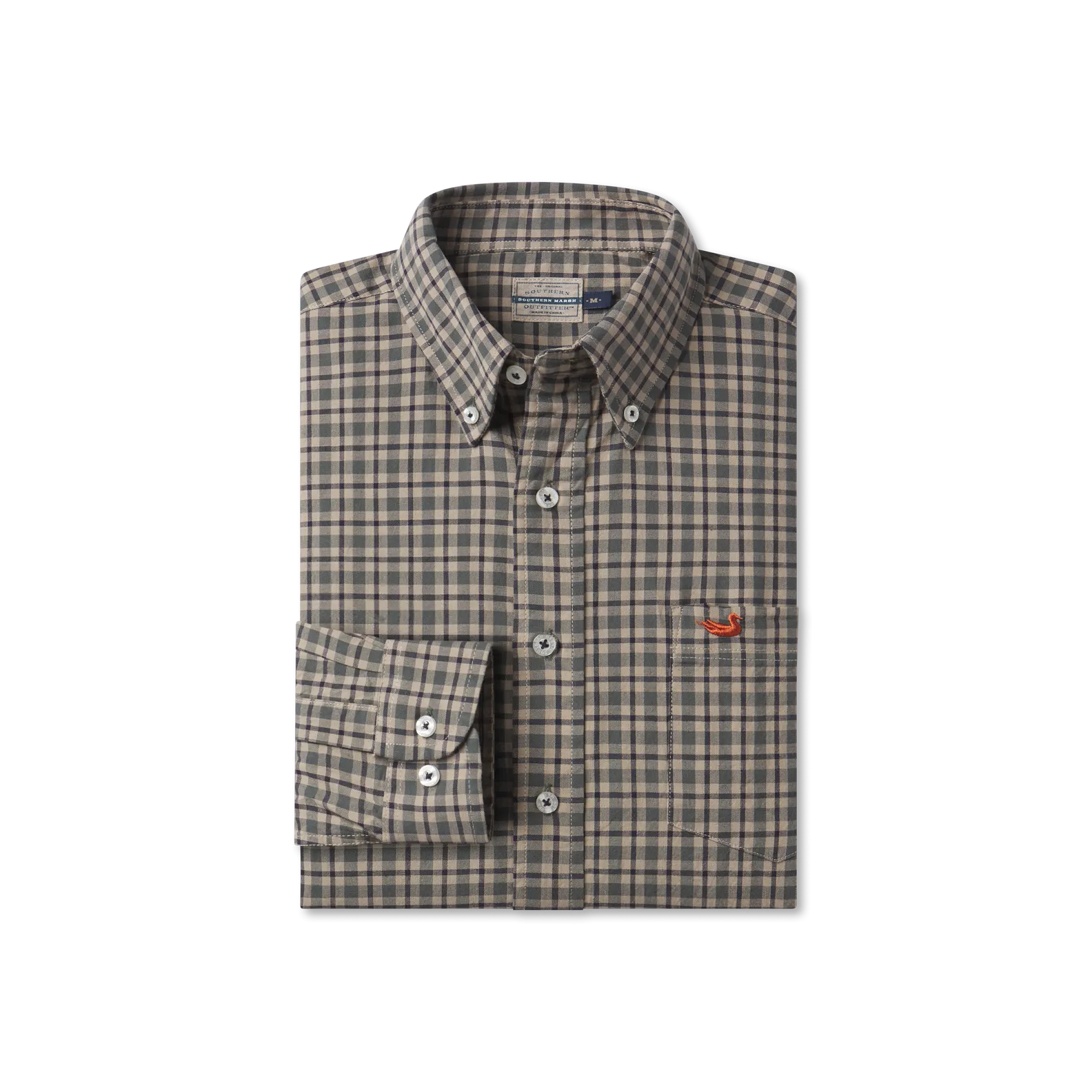 Southern Marsh 21 Oak Grove Washed Gingham Dress Shirt
