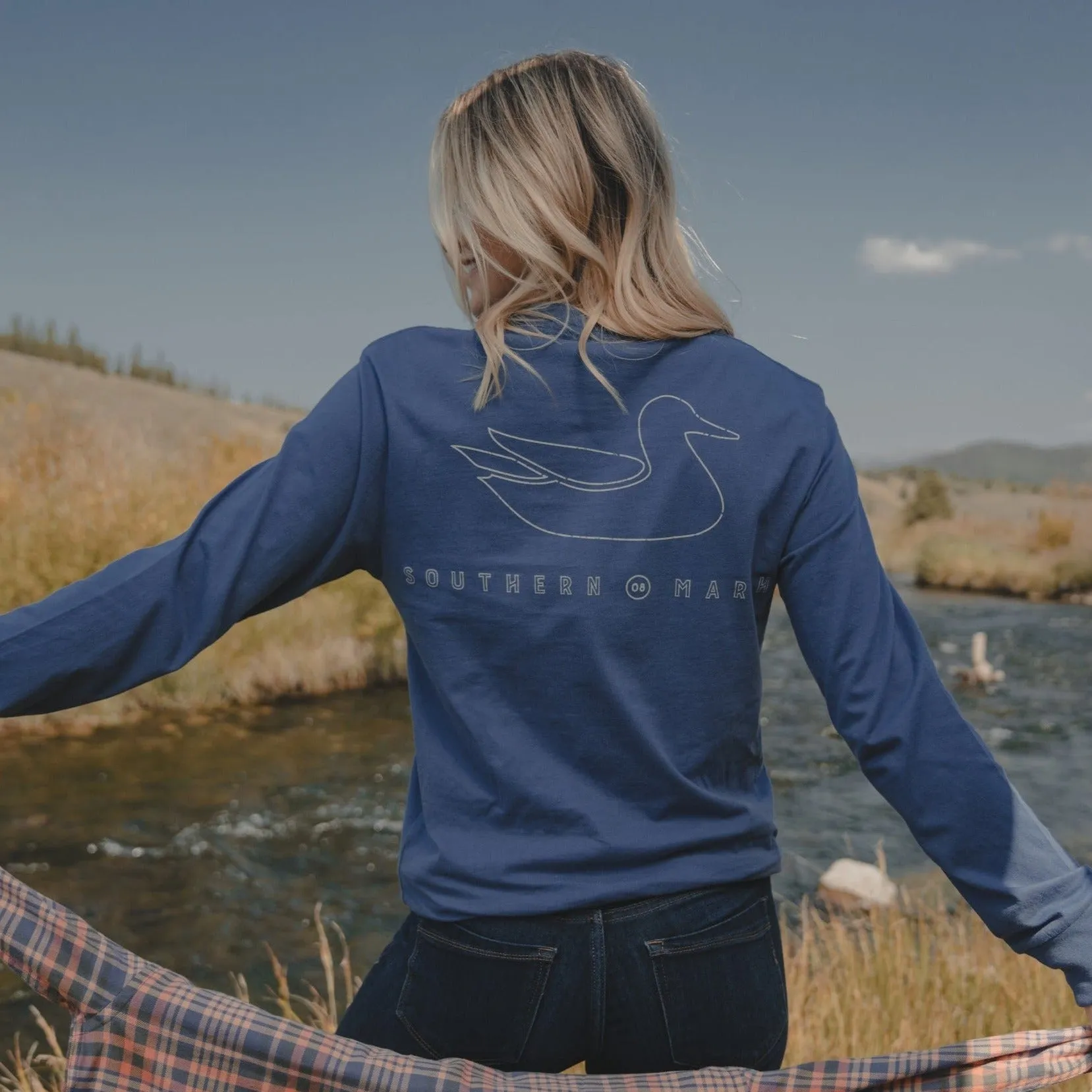 Southern Marsh 21 Original Outline Tee - Long Sleeve