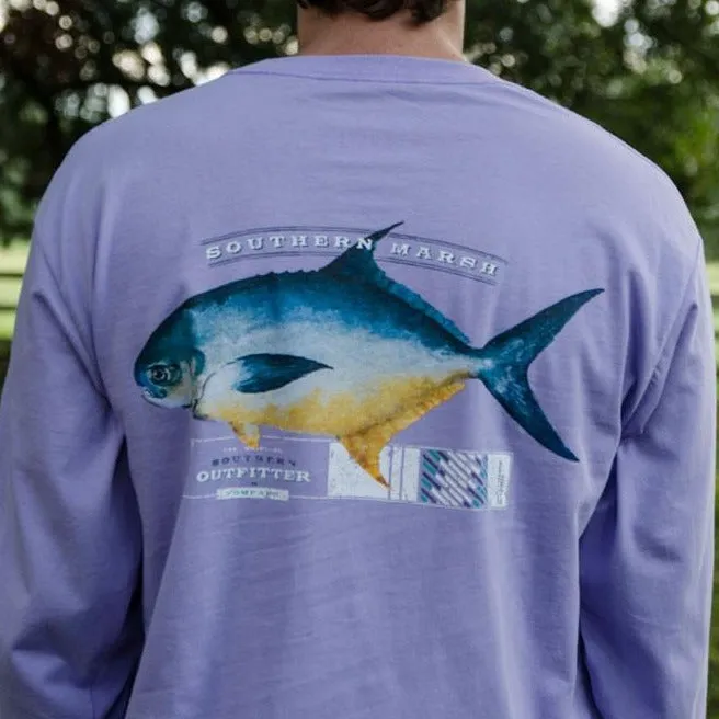 Southern Marsh 21 Outfitter Collection Tee - Pompano - Long Sleeve