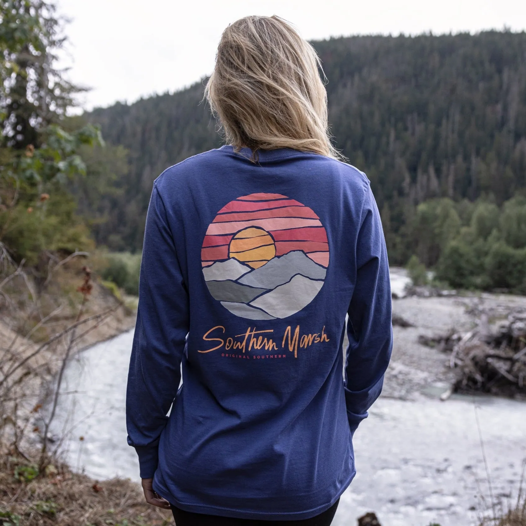 Southern Marsh 21 Paper Mountains Tee - Long Sleeve