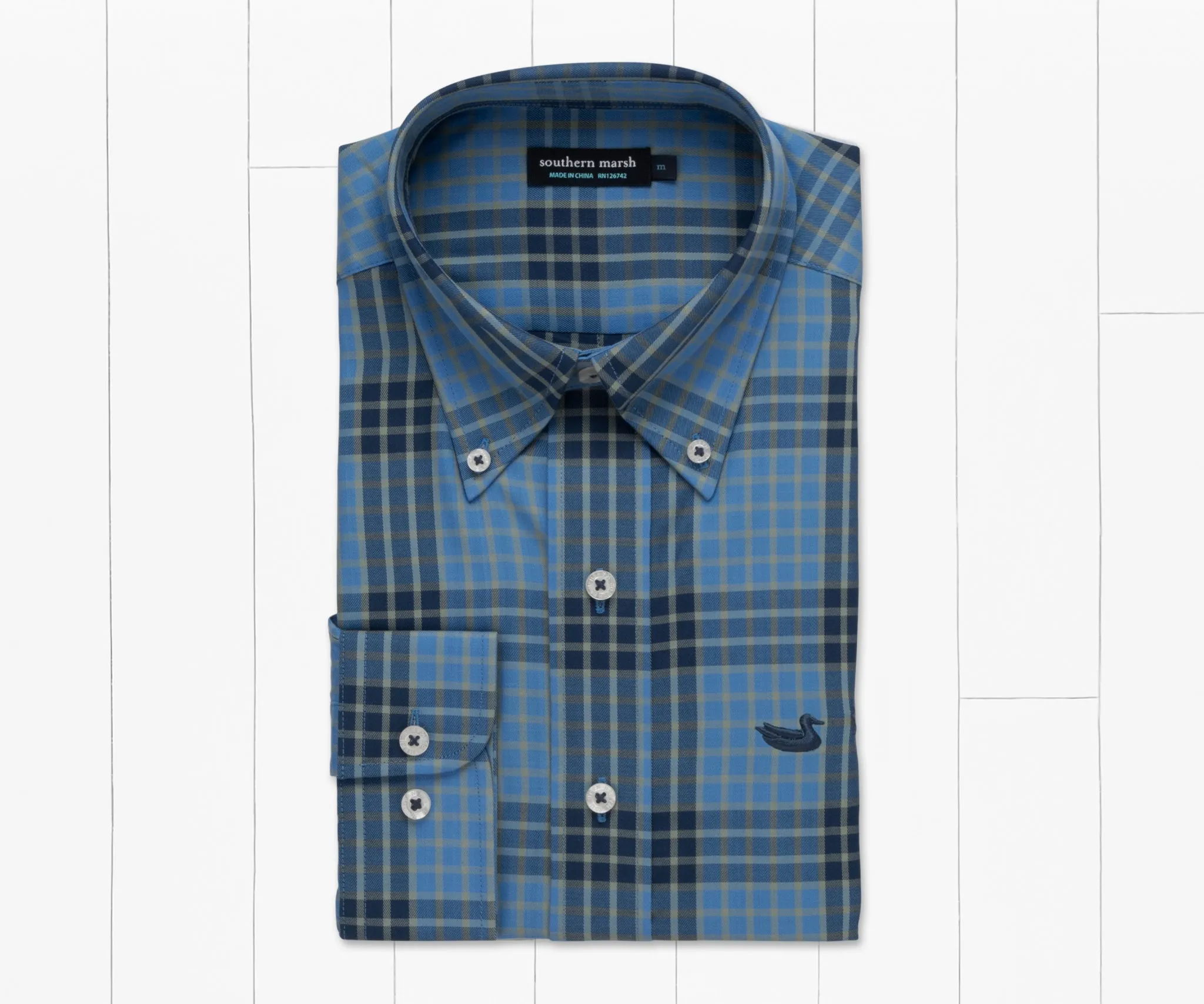Southern Marsh 21 Pittman Grid Dress Shirt