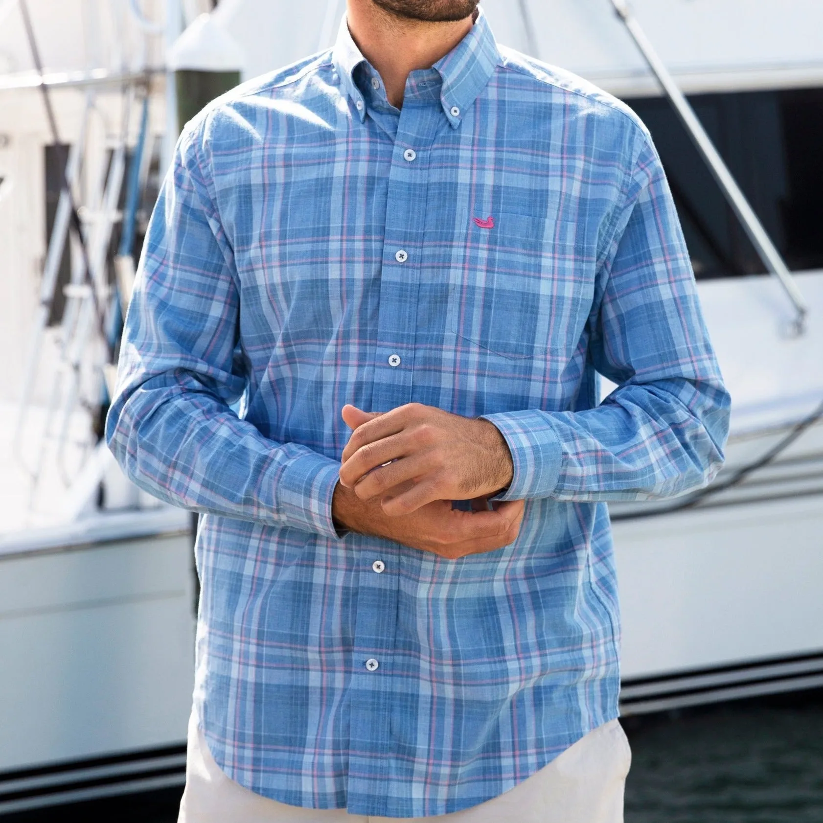 Southern Marsh 21 Potomac Relaxed Plaid Dress Shirt