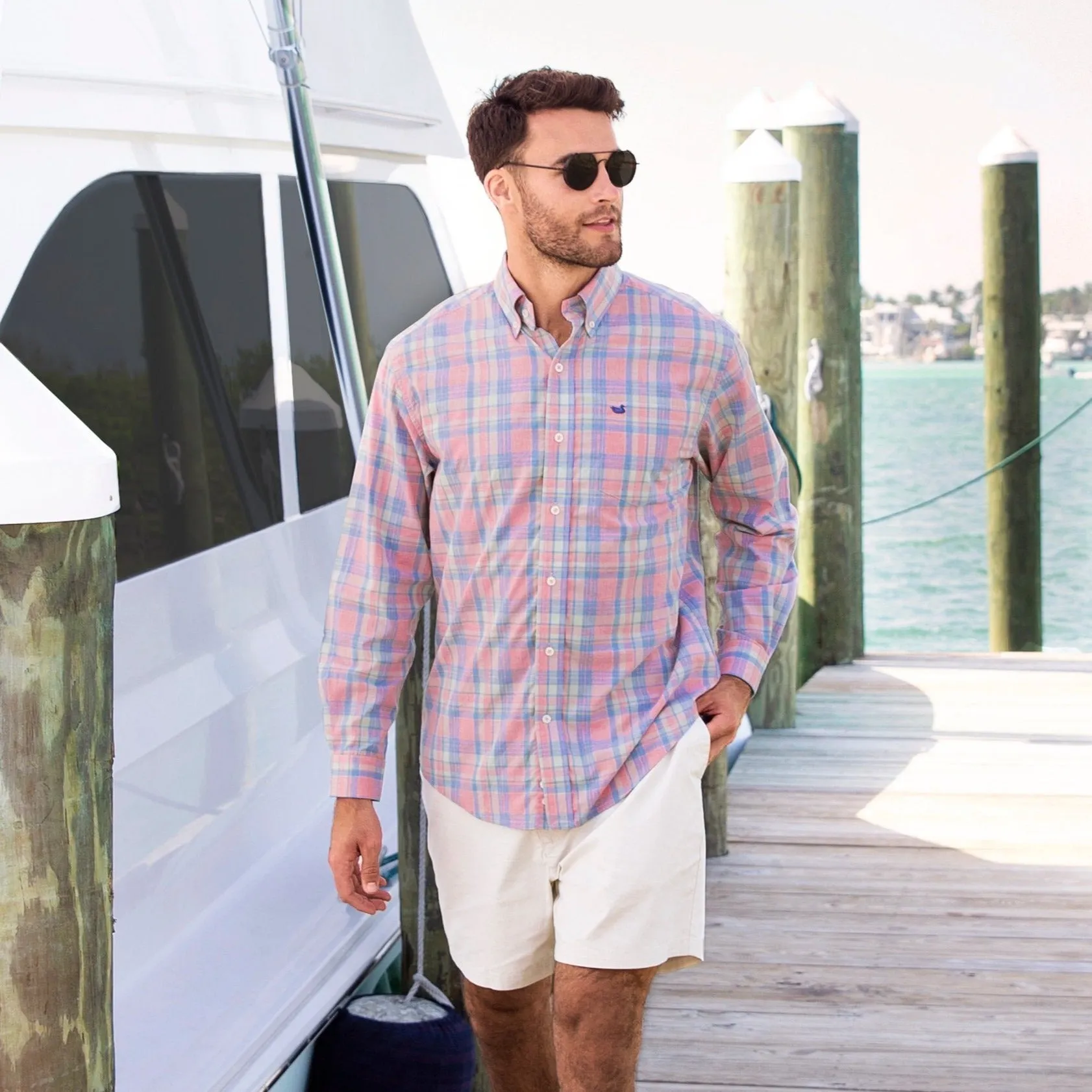 Southern Marsh 21 Potomac Relaxed Plaid Dress Shirt