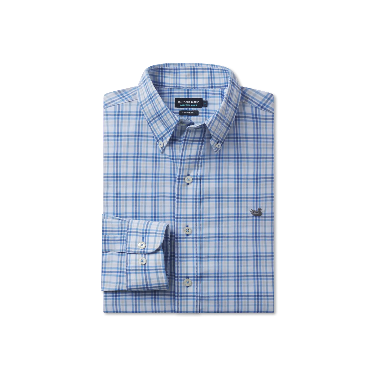 Southern Marsh 21 Putnam Performance Windowpane Dress Shirt