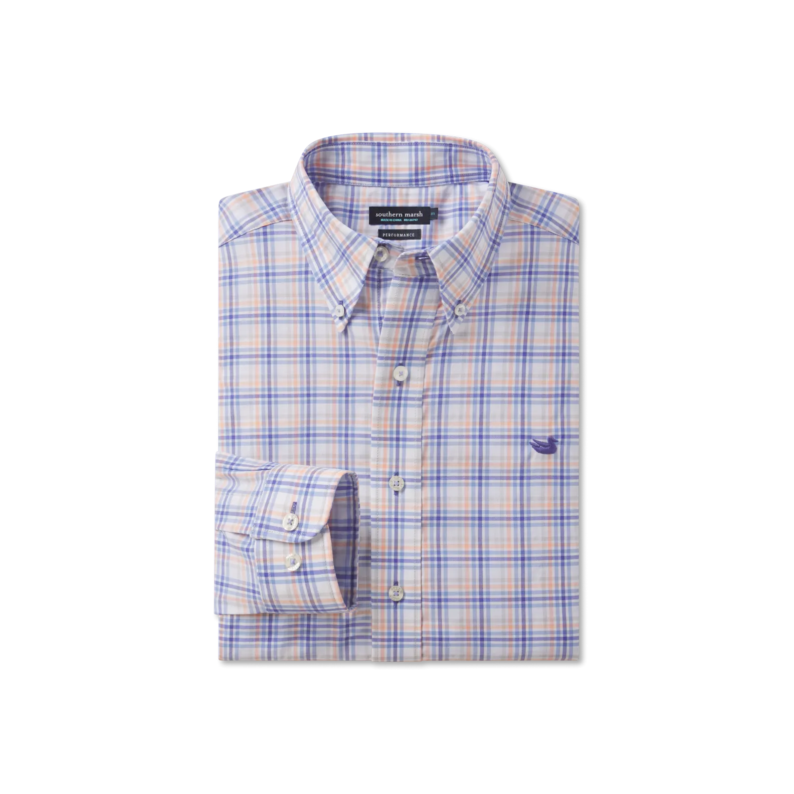 Southern Marsh 21 Putnam Performance Windowpane Dress Shirt