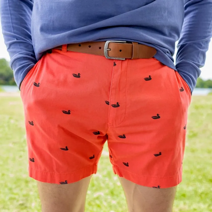 Southern Marsh 21 Regatta Short with Printed Ducks - 6in. Flat