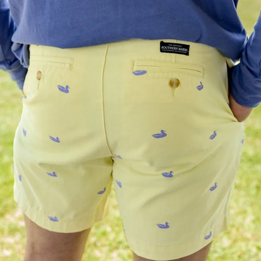 Southern Marsh 21 Regatta Short with Printed Ducks - 6in. Flat