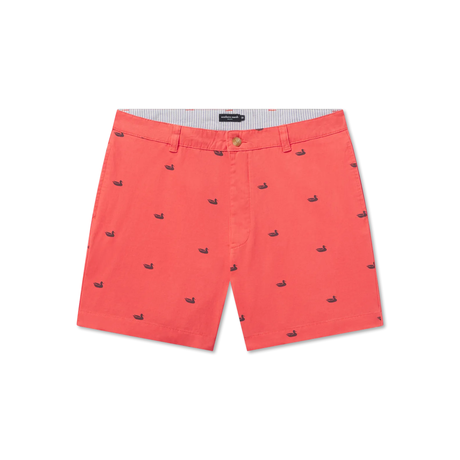 Southern Marsh 21 Regatta Short with Printed Ducks - 6in. Flat