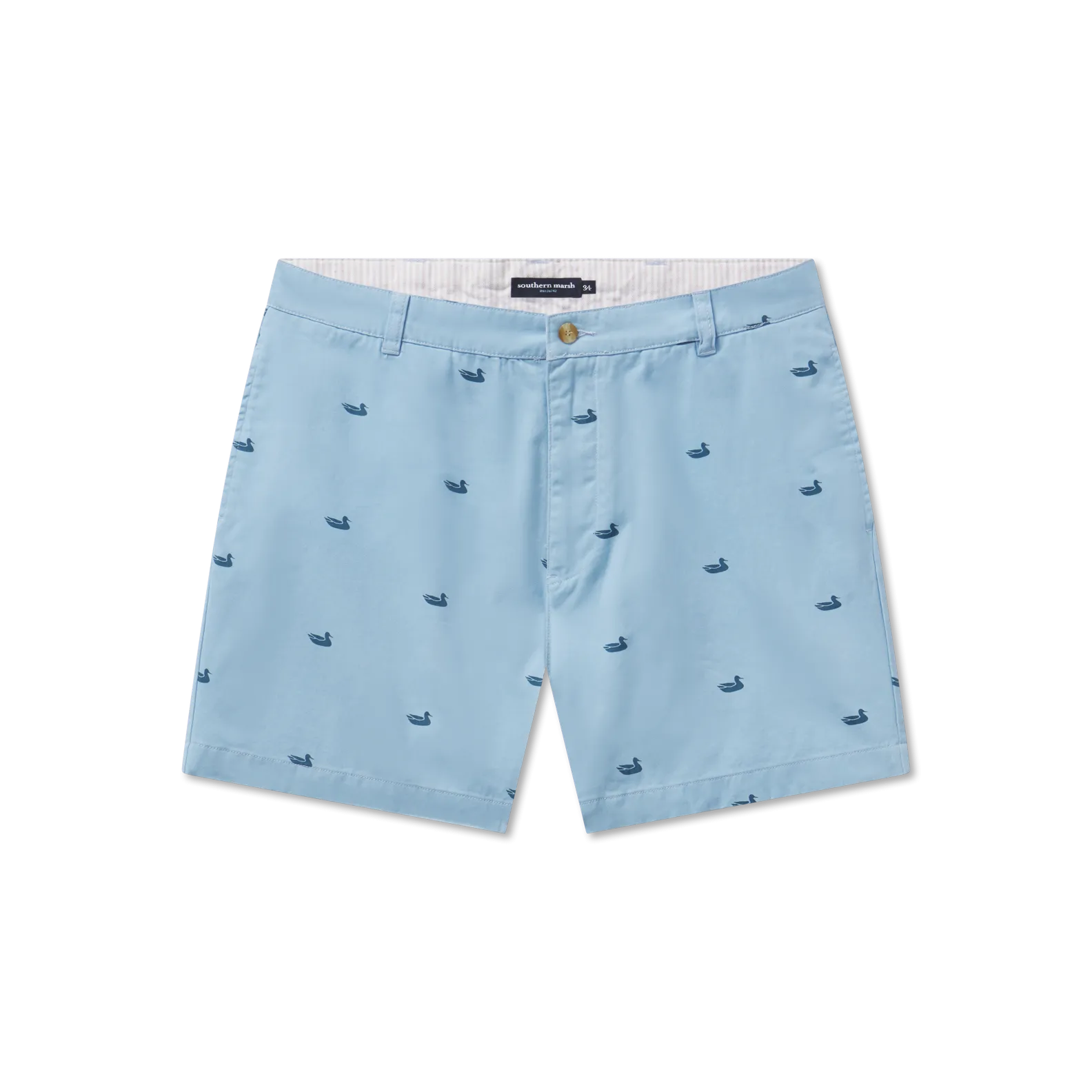 Southern Marsh 21 Regatta Short with Printed Ducks - 6in. Flat