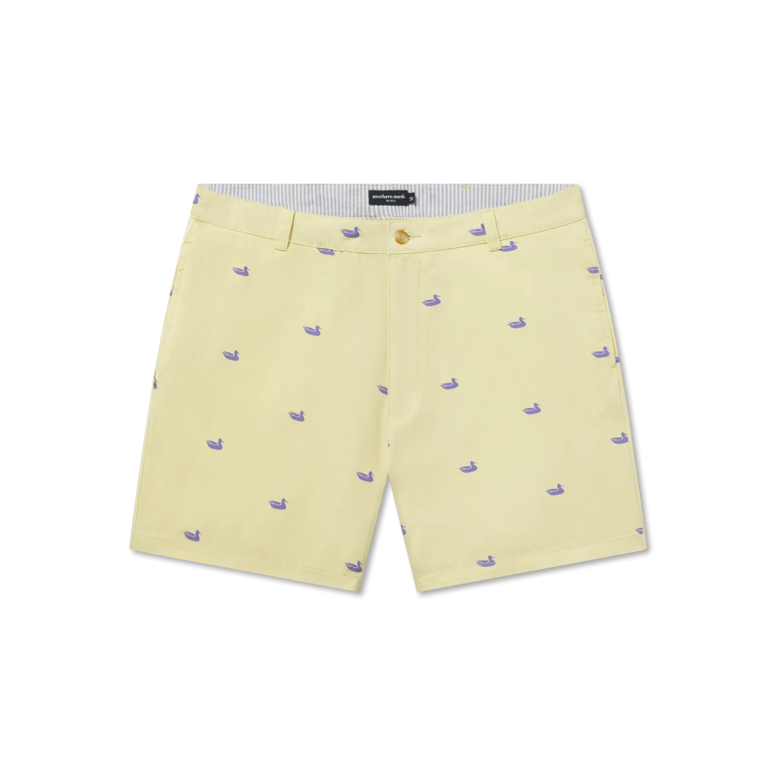 Southern Marsh 21 Regatta Short with Printed Ducks - 6in. Flat