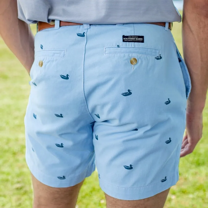 Southern Marsh 21 Regatta Short with Printed Ducks - 6in. Flat