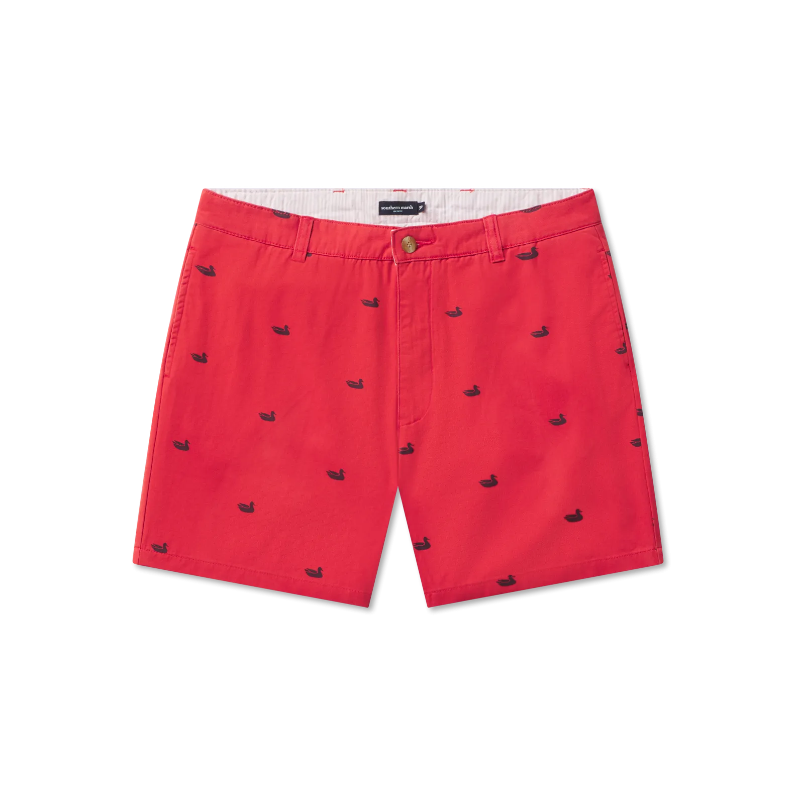 Southern Marsh 21 Regatta Short with Printed Ducks - 6in. Flat