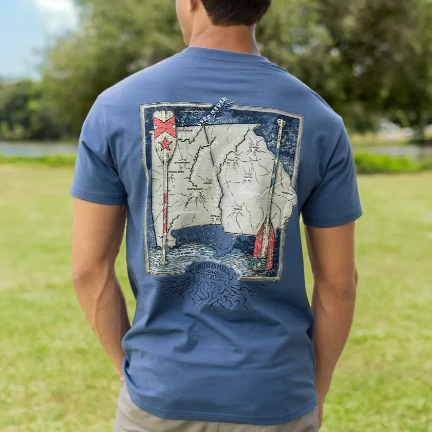 Southern Marsh 21 River Route Collection Tee - Alabama & Georgia