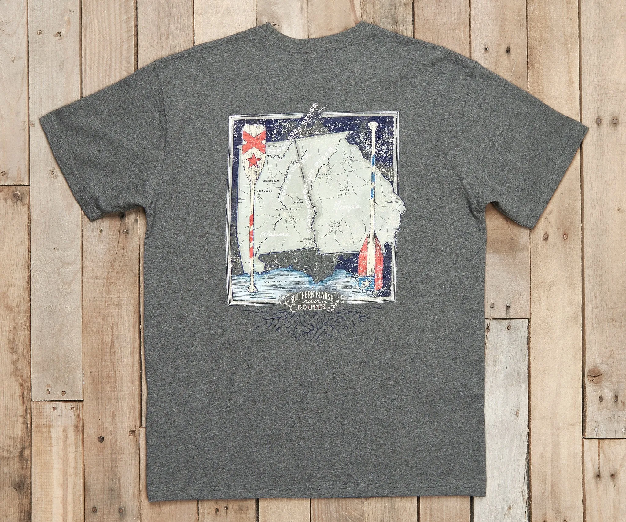 Southern Marsh 21 River Route Collection Tee - Alabama & Georgia